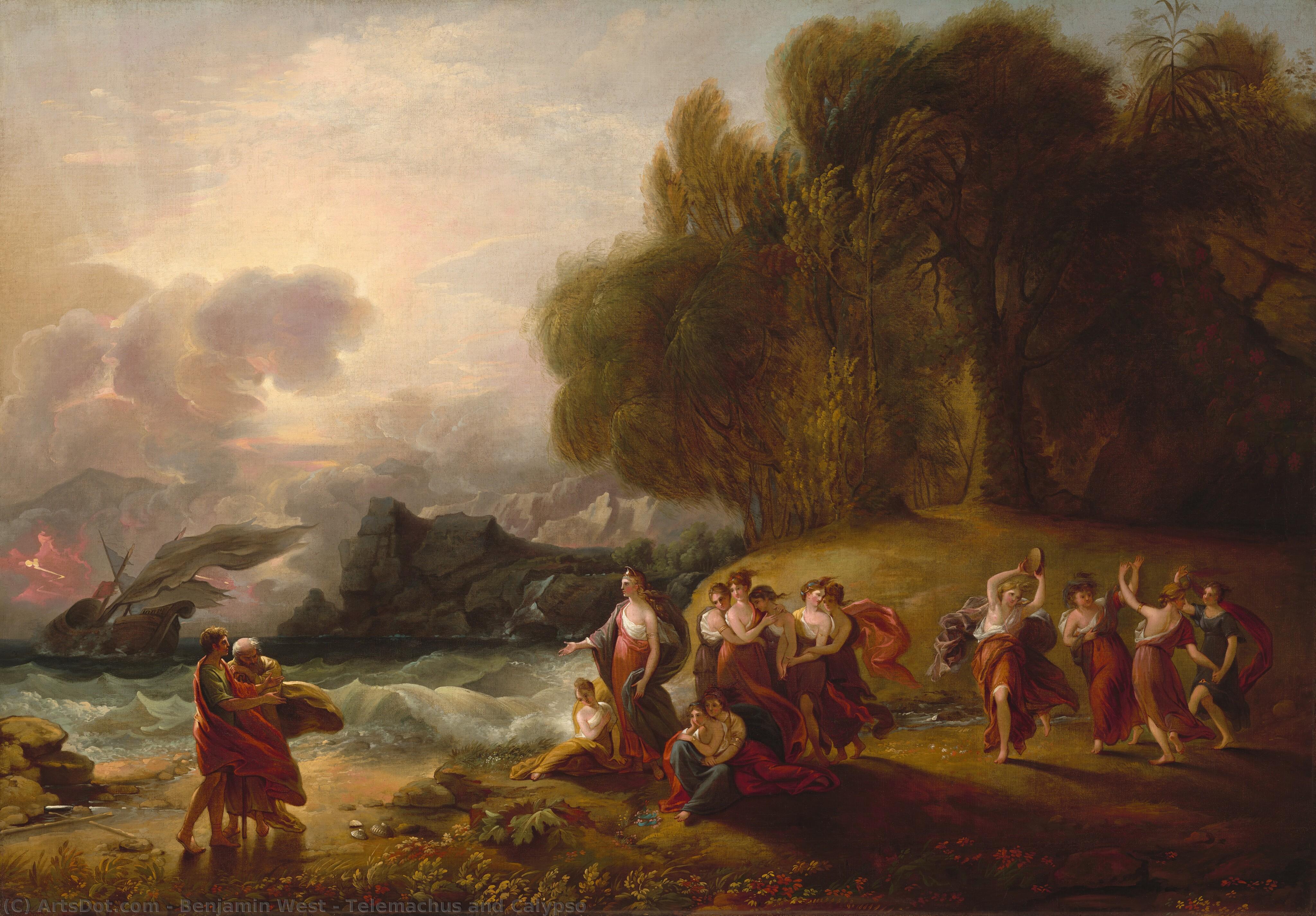 Telemachus And Calypso — Benjamin West