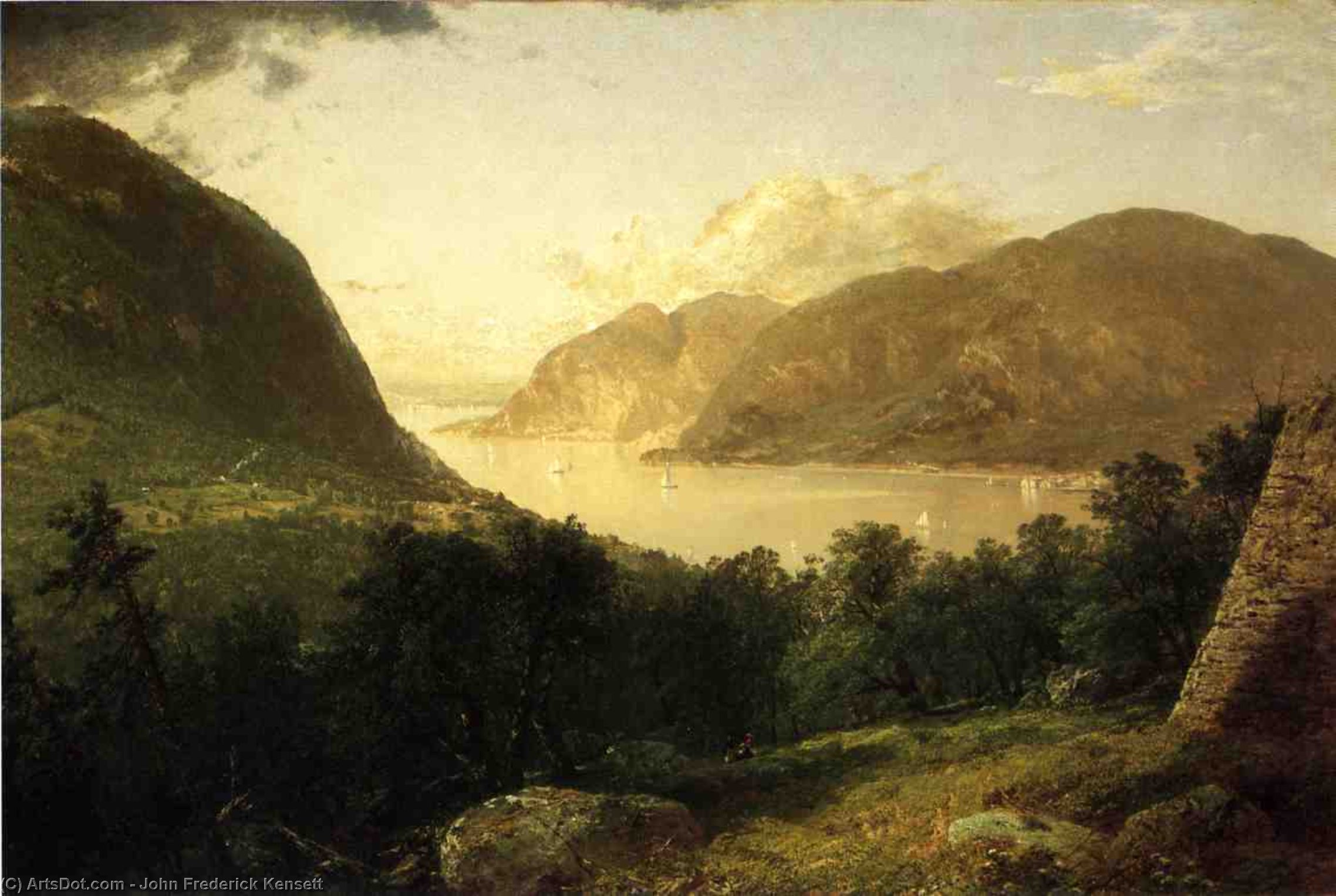 Hudson River Scene — جون فريدريك كينست