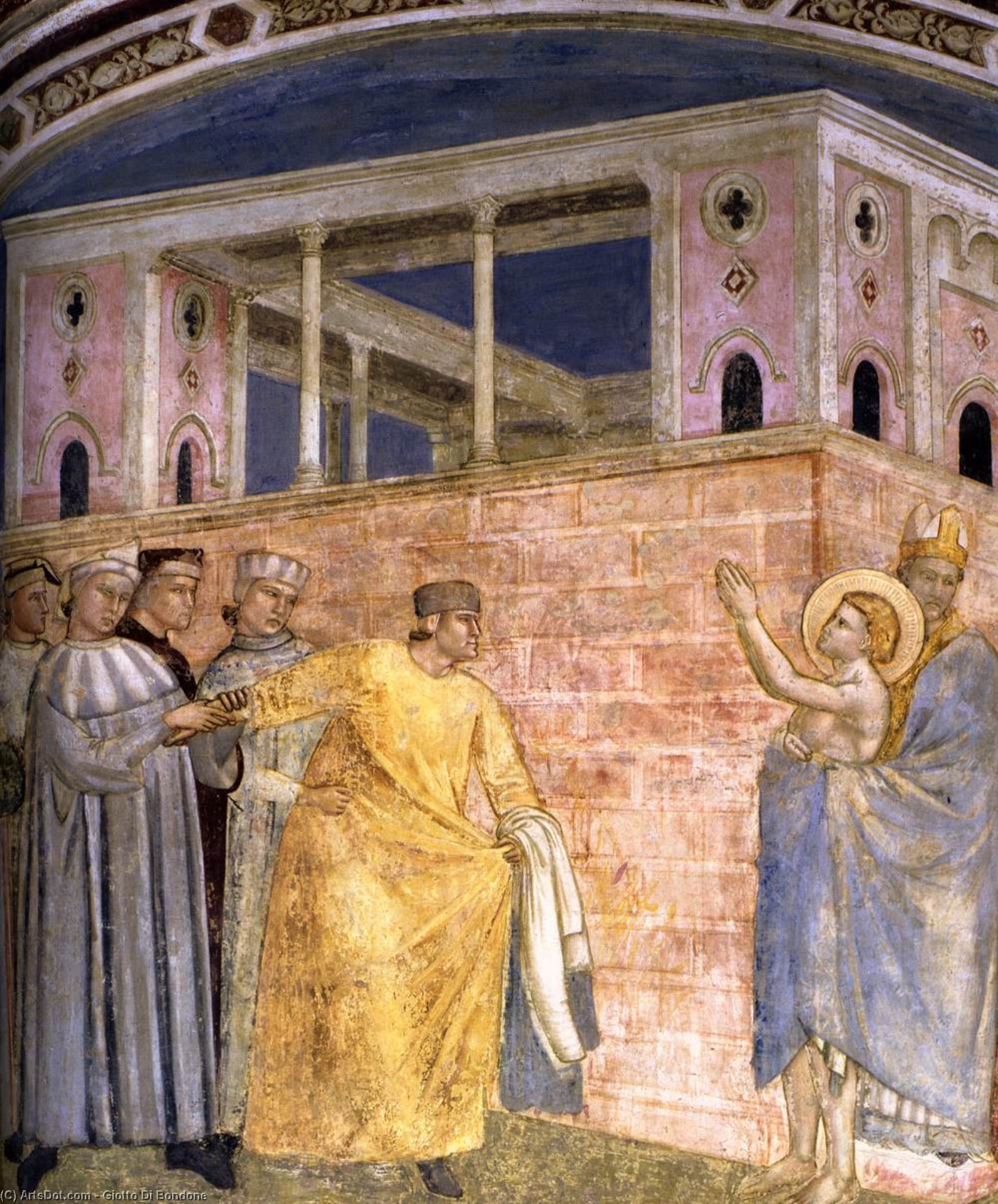 Saint Francis' Life Scenes: 2. The Renunciation Of Worldly Goods (detail) — Giotto