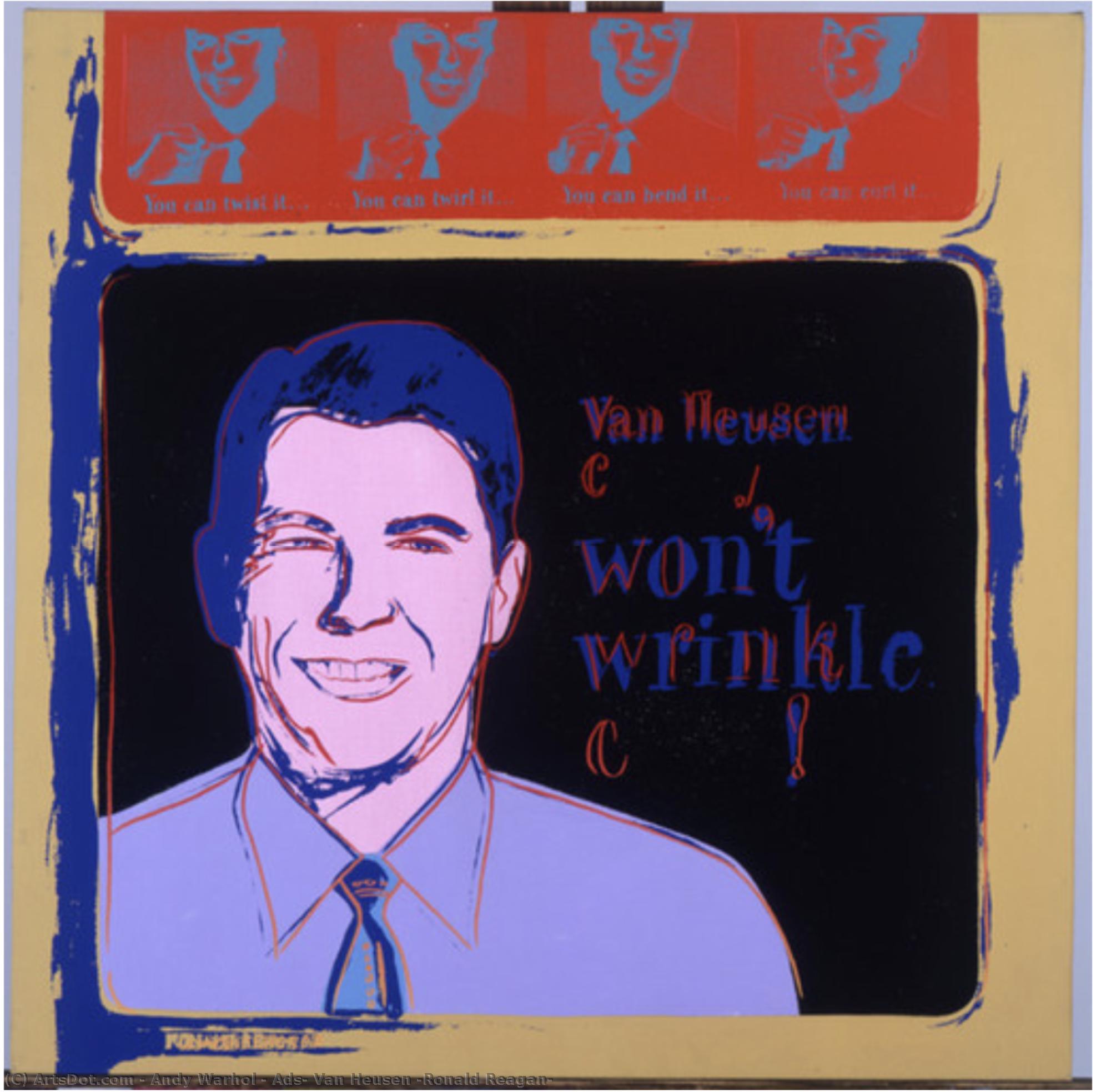 앤디 워홀 - Ads: Van Heusen (Ronald Reagan)