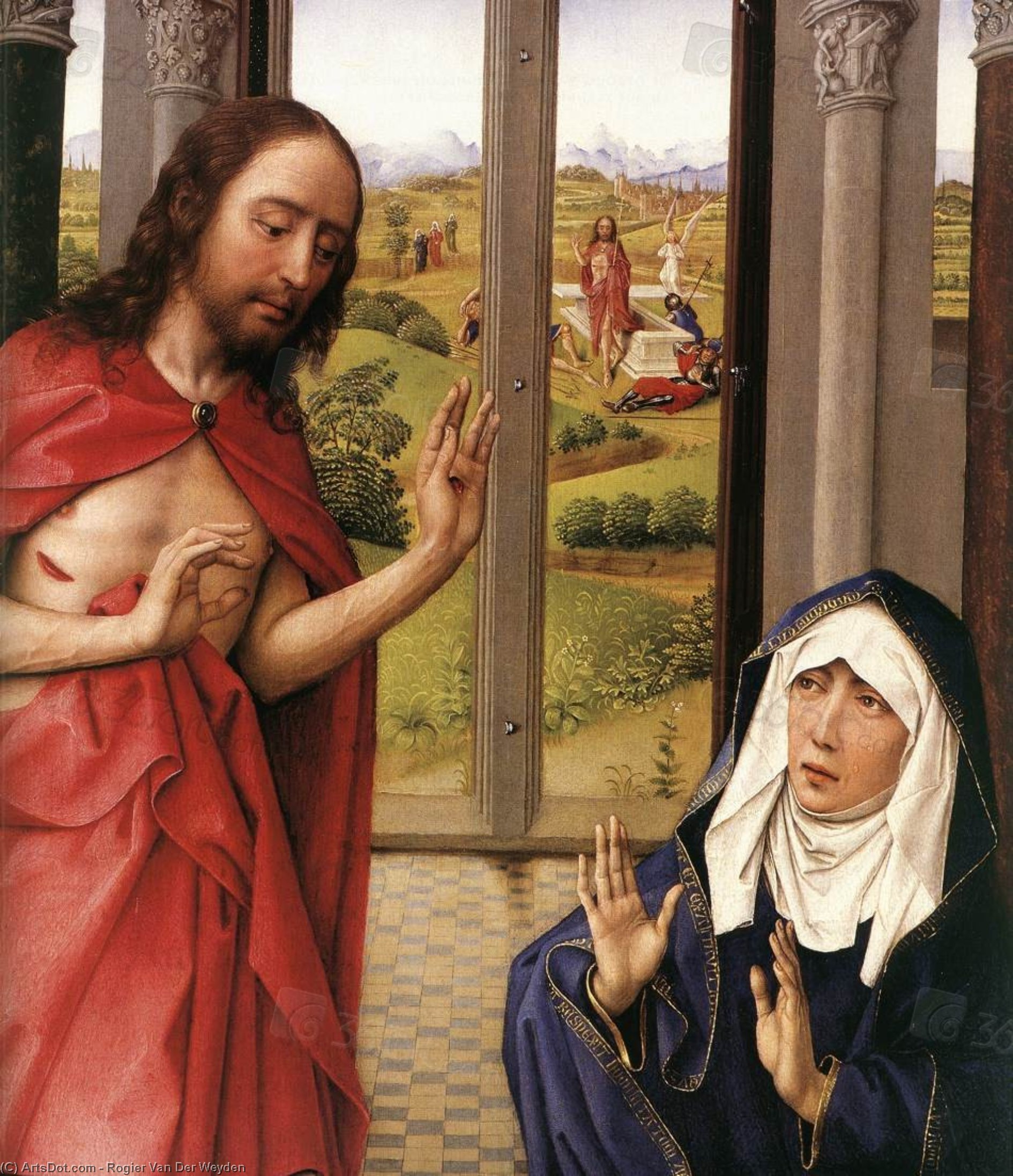 Rogier van der Weyden - Altébra Miraflores (detaily)