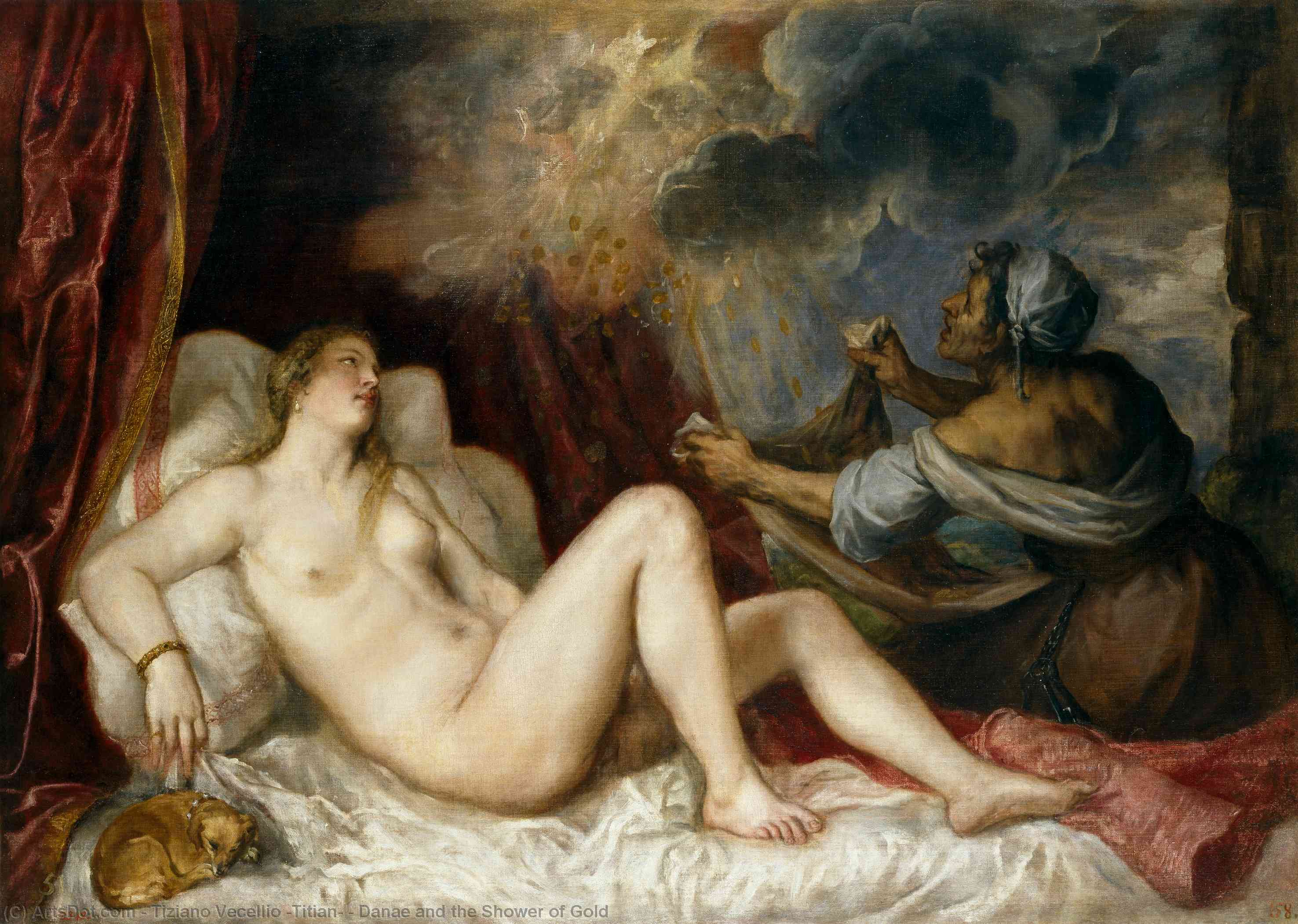 Danae And The Shower Of Gold — Titian