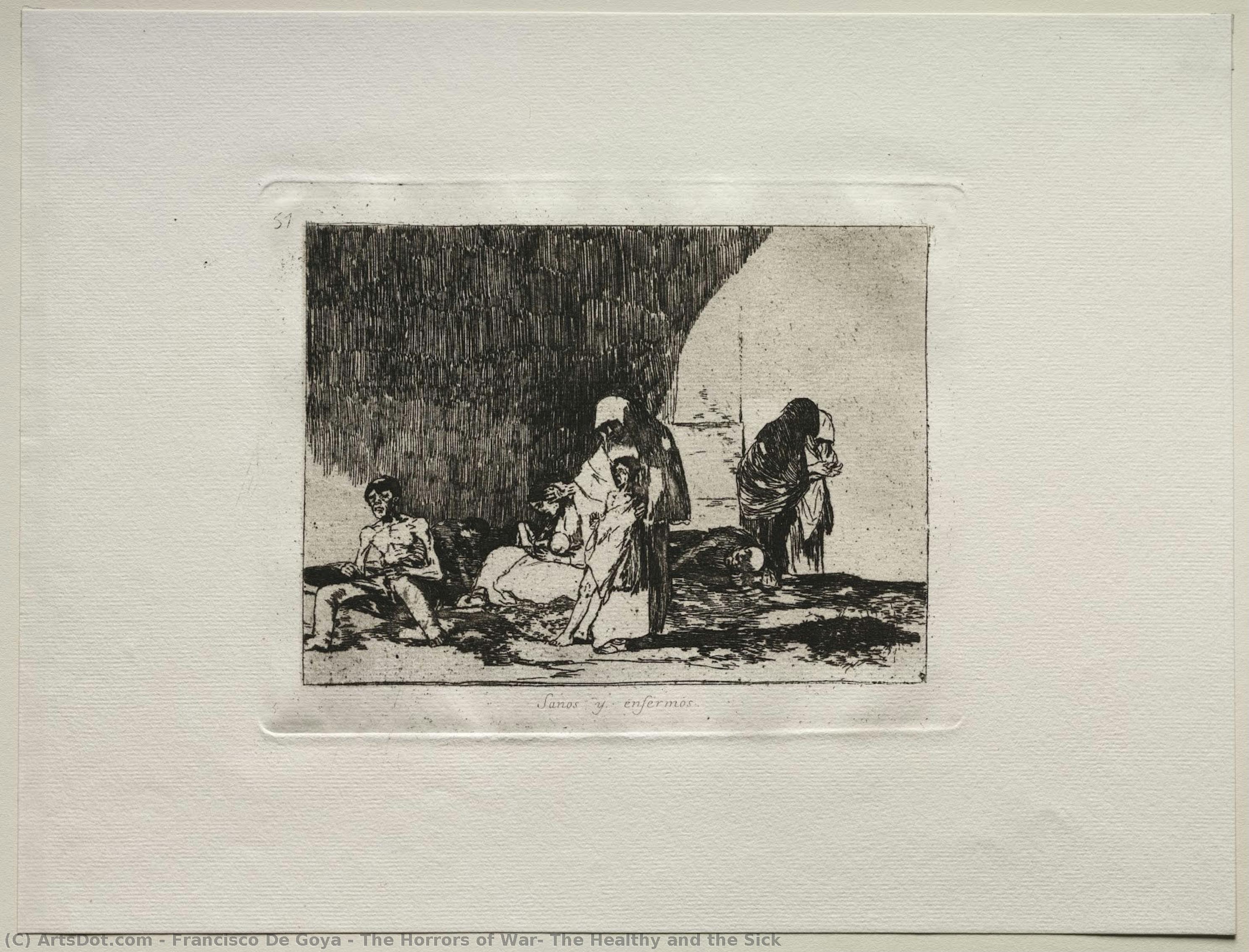 Francisco de Goya - Horrorów wojny: Zdrowi i chorzy