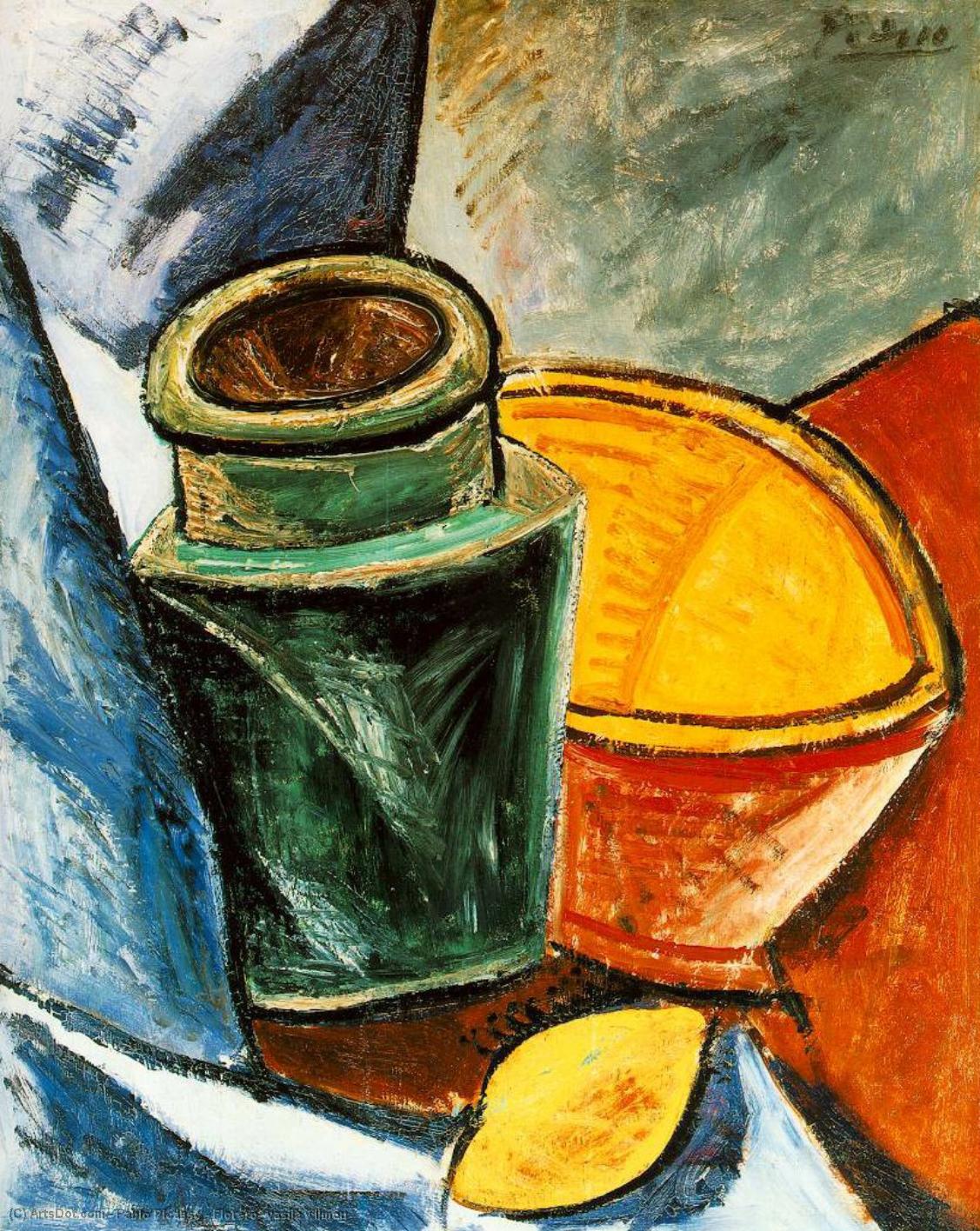 Florero, Vasija Y Limón — Pablo Picasso