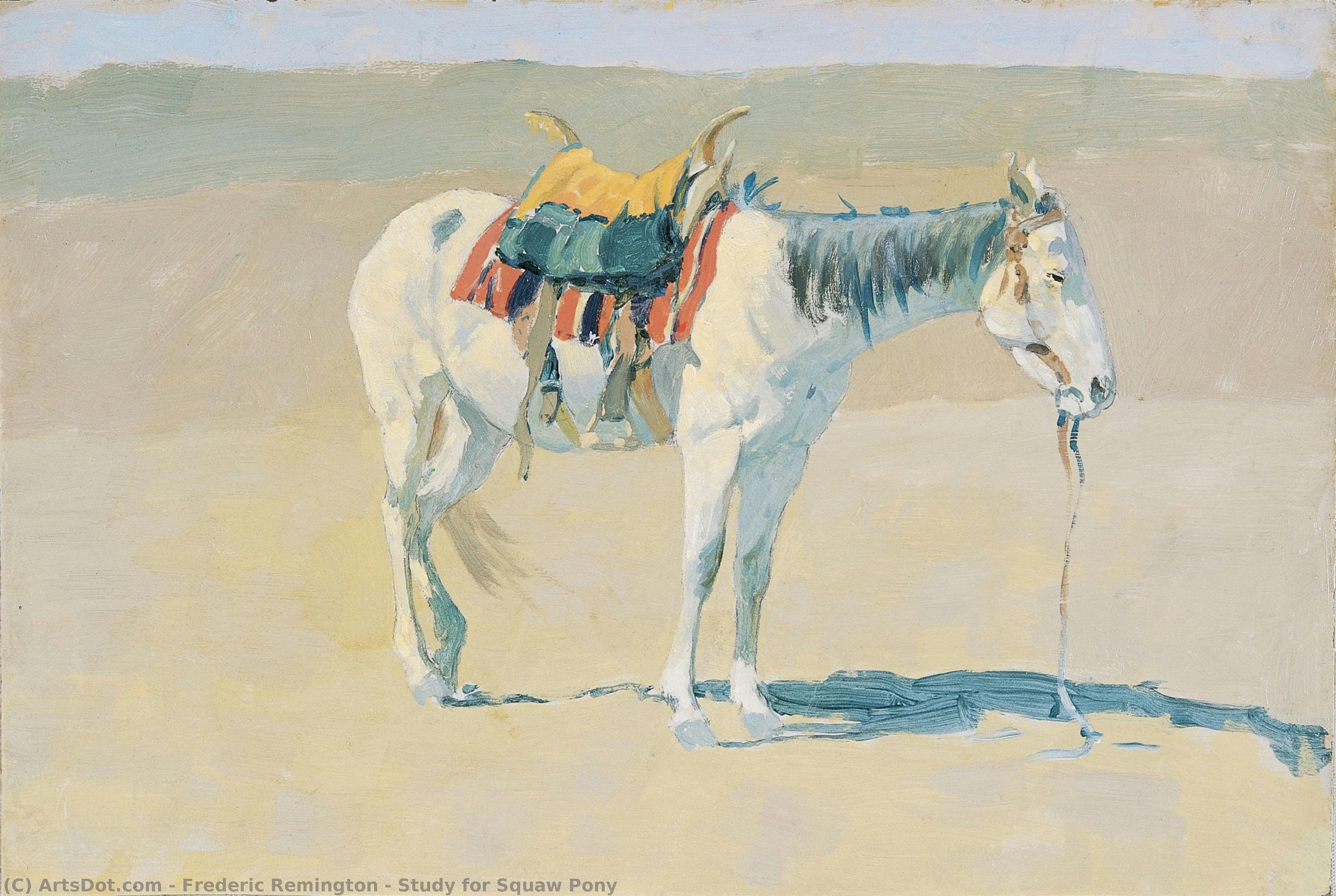 Study For Squaw Pony — Frederic Remington