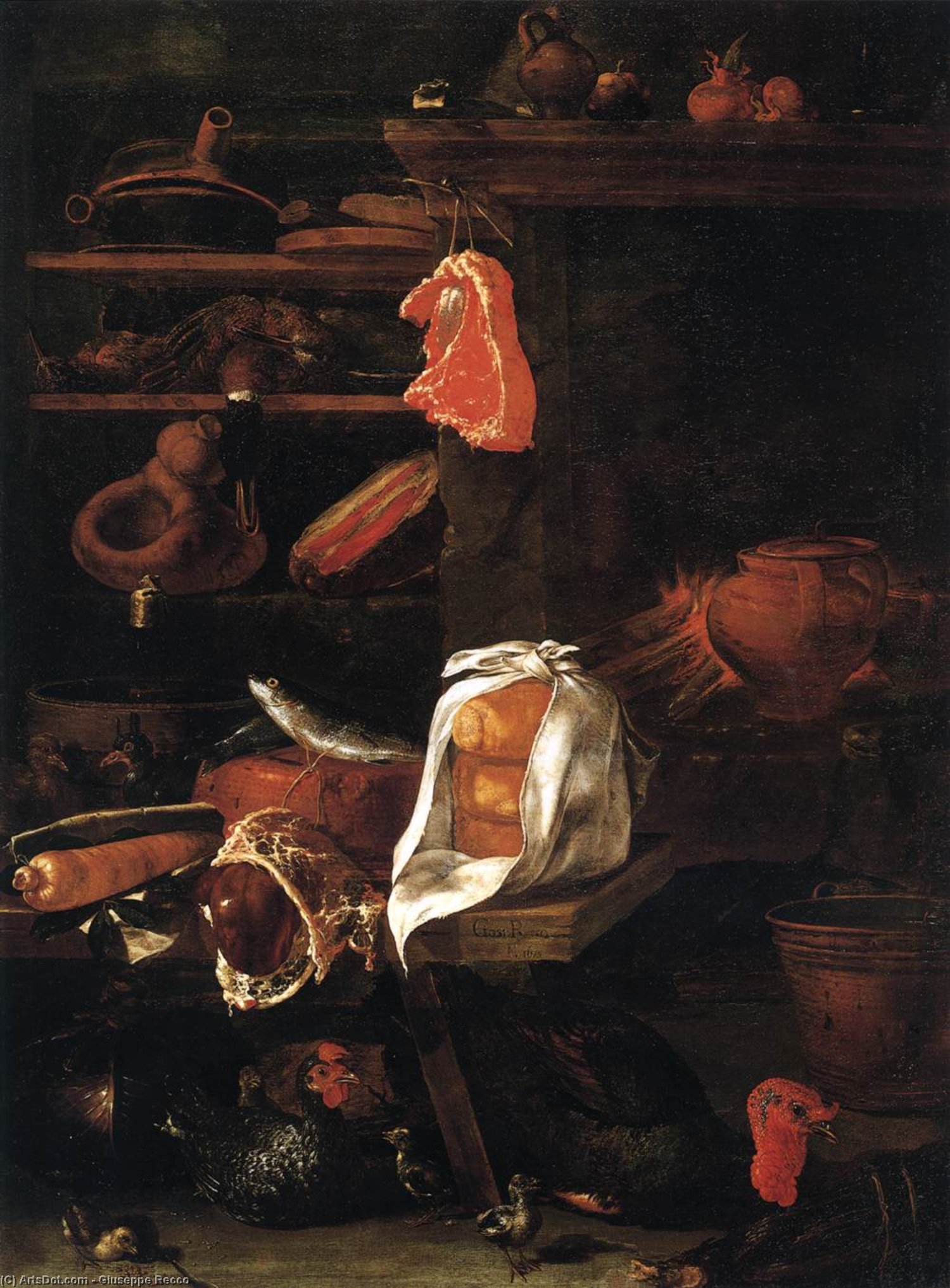 Kitchen Piece — Giuseppe Recco