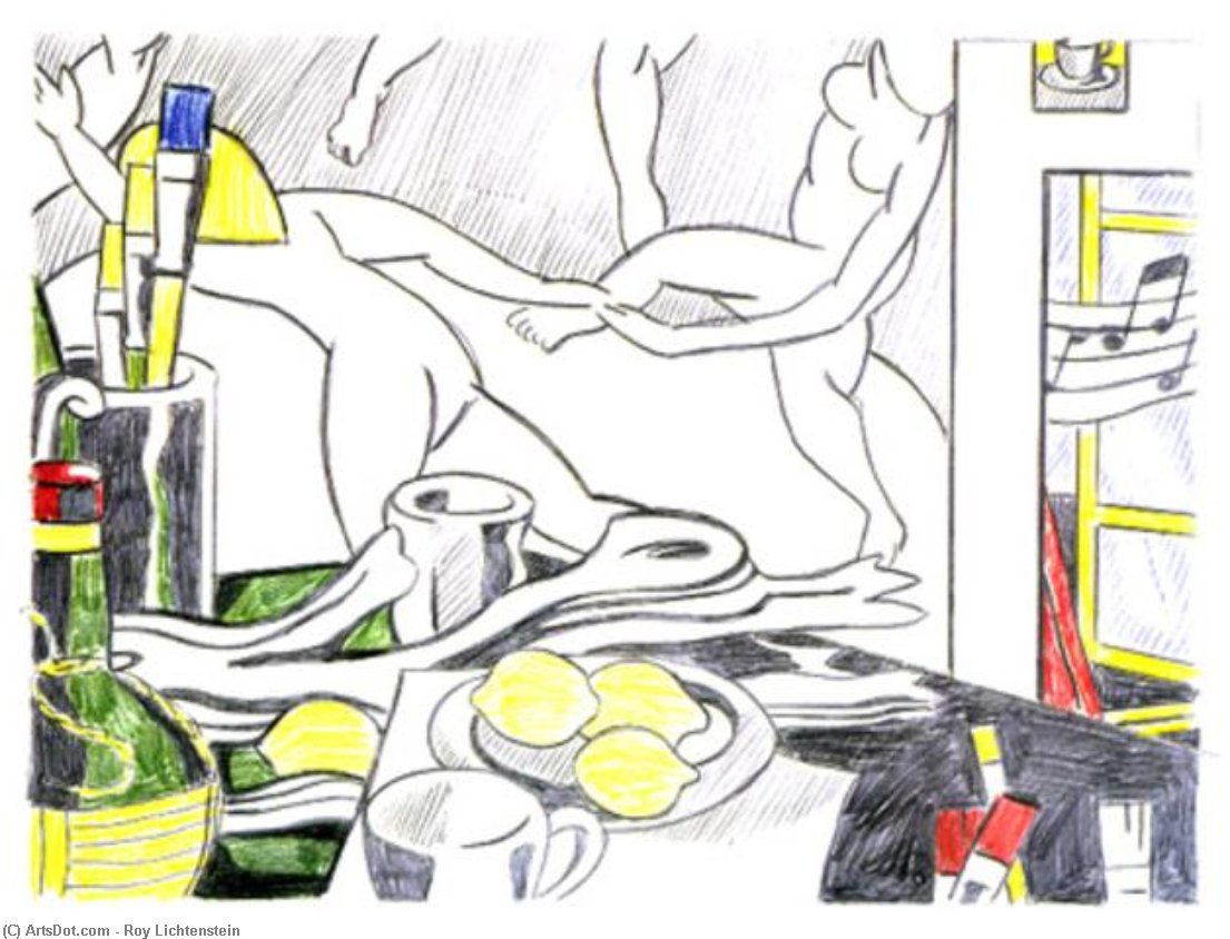 Roy Fox Lichtenstein - Artist's studio - The dance (sketch)