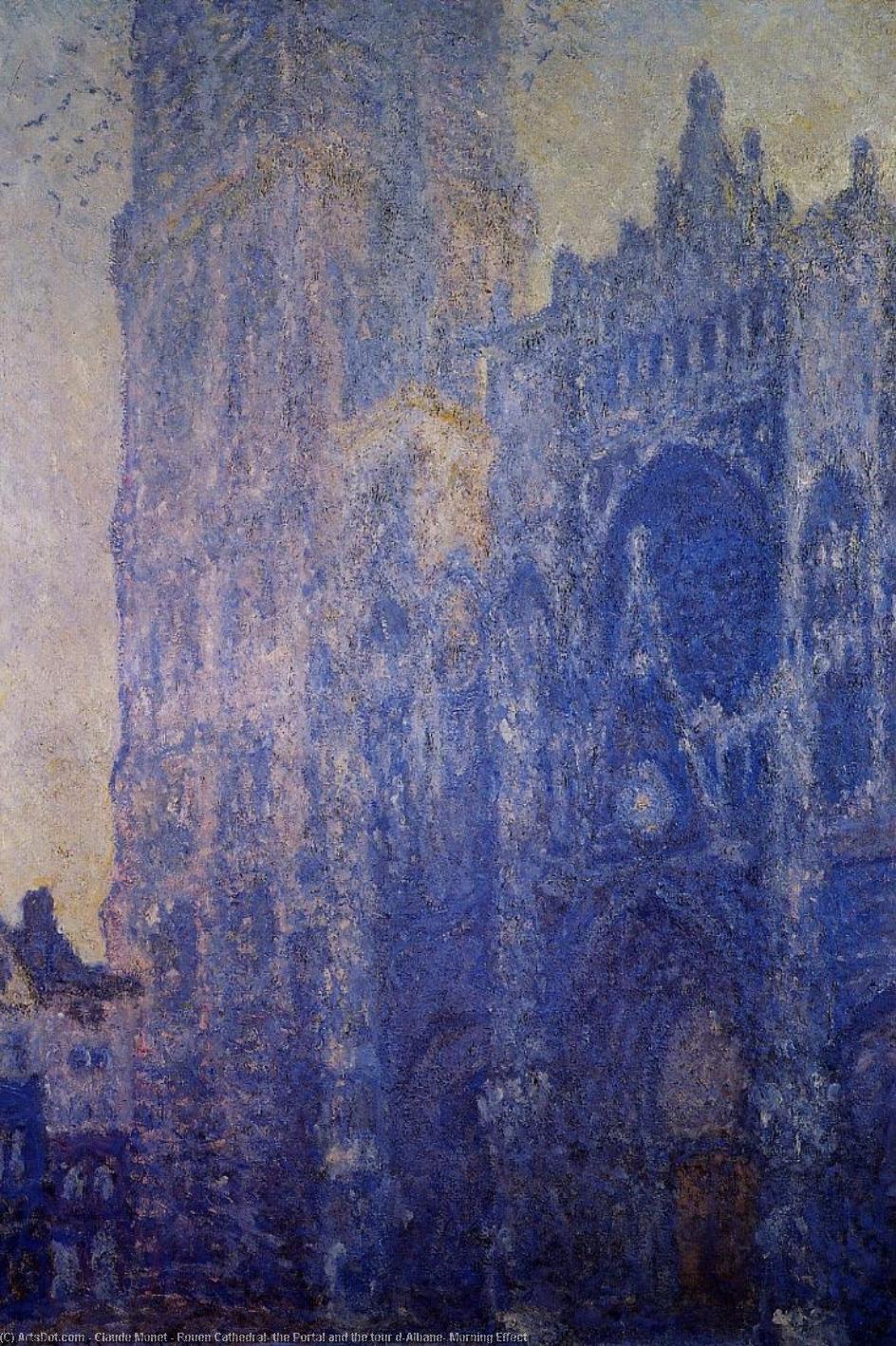 Rouen Cathedral, The Portal And The Tour D'albane, Morning Effect — Claude Monet