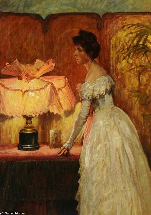 Interior With A Lady — Frank Dicksee