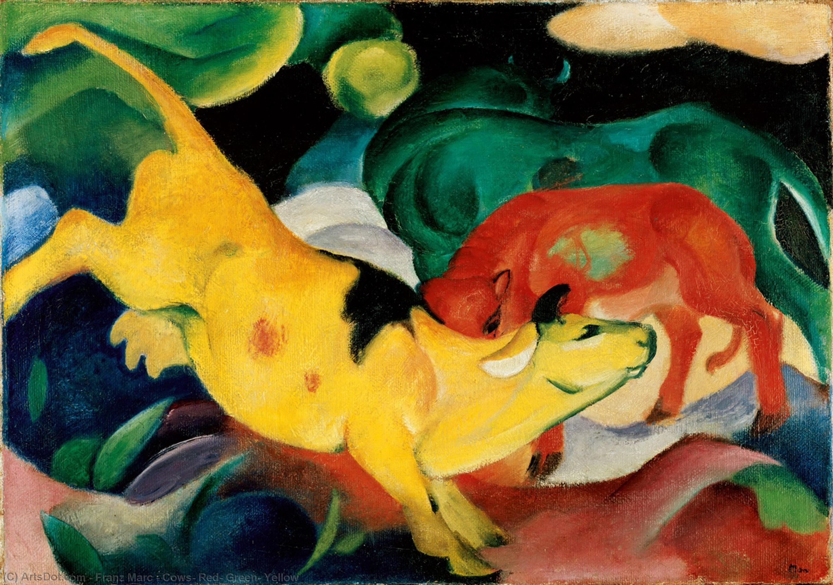 フランツ・マルク - Cows, Red, Green, Yellow