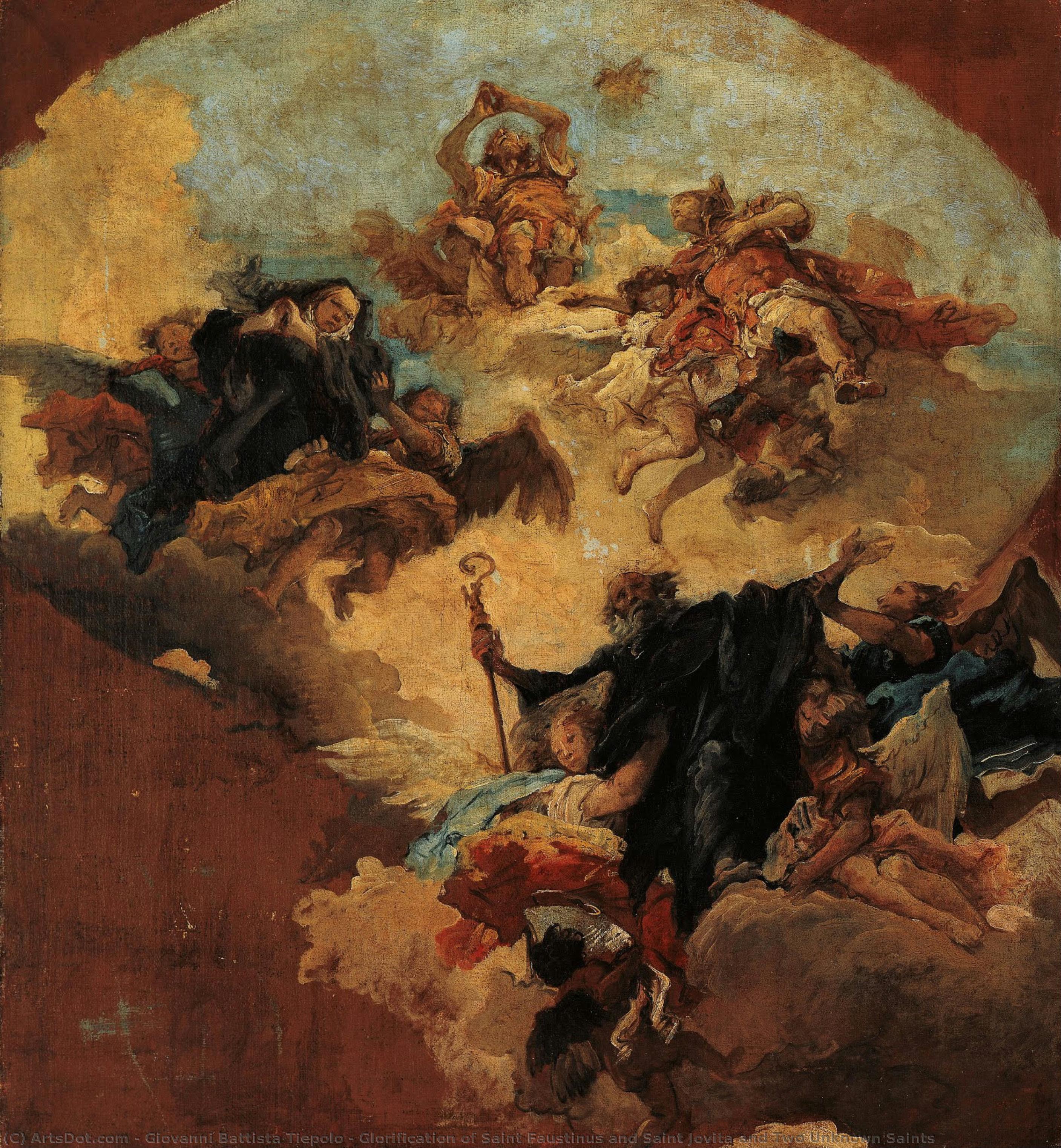 Glorification Of Saint Faustinus And Saint Jovita And Two Unknown Saints — Giambattista Tiepolo