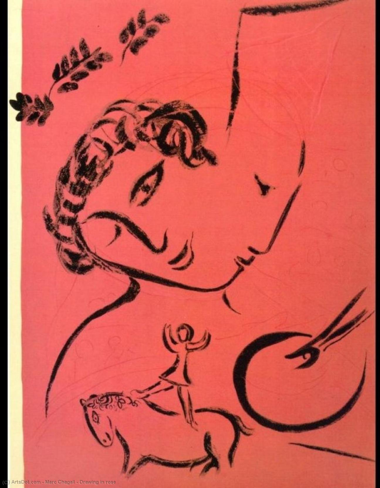 Drawing In Rose — Марк Шагал