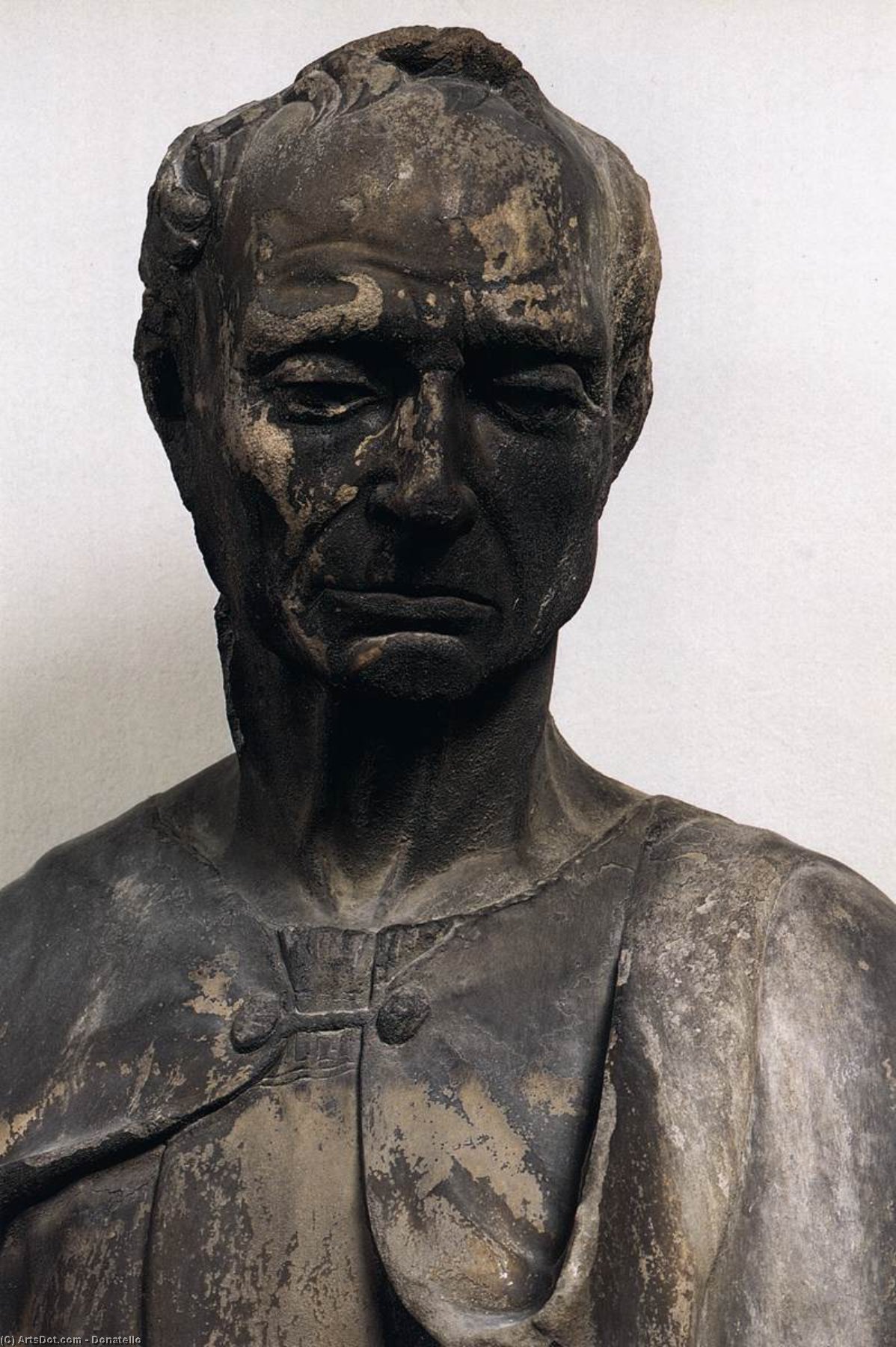 Prophet With Scroll (detail) — Donatello