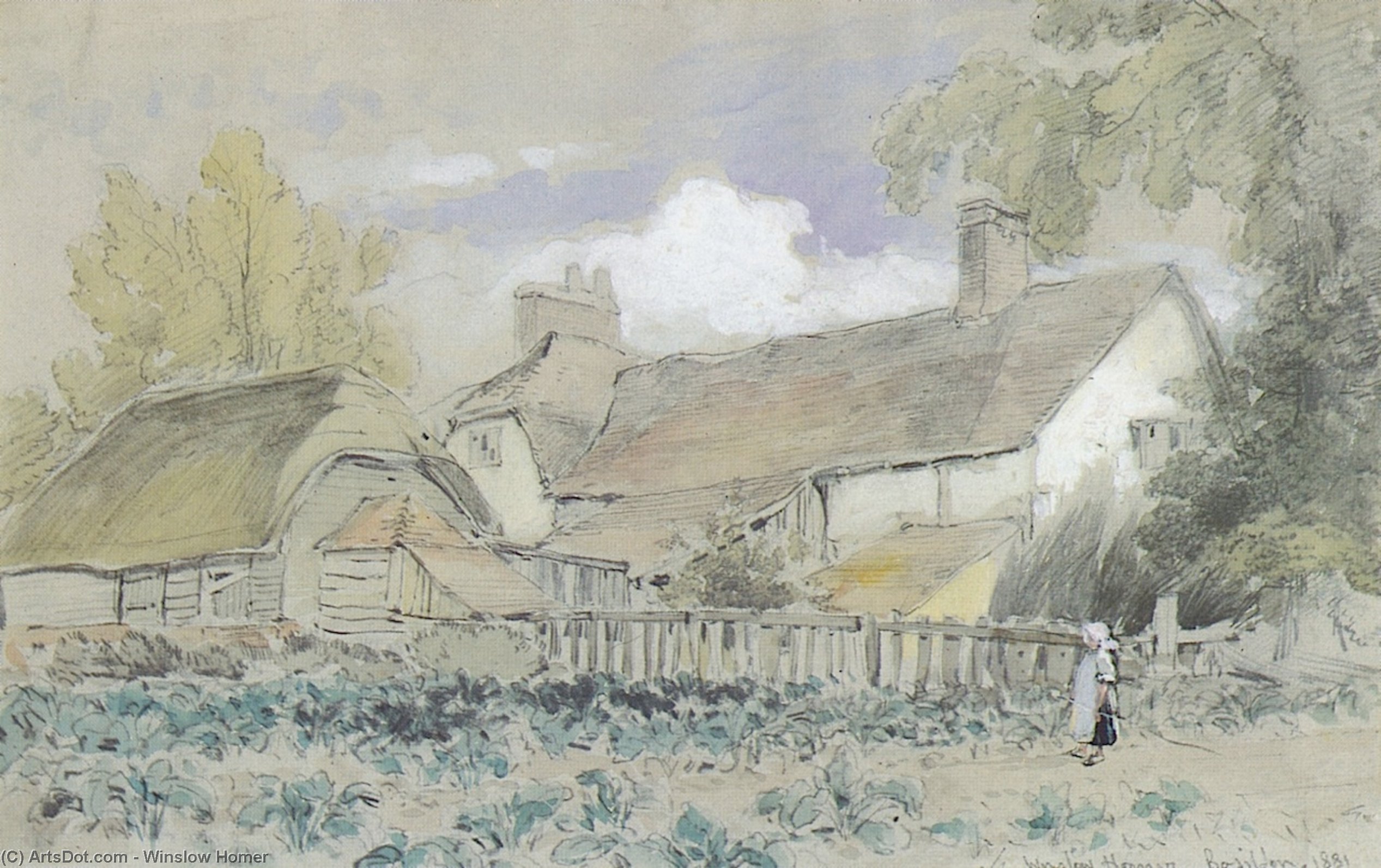 Winslow Homer - Farm House at Basildon, England