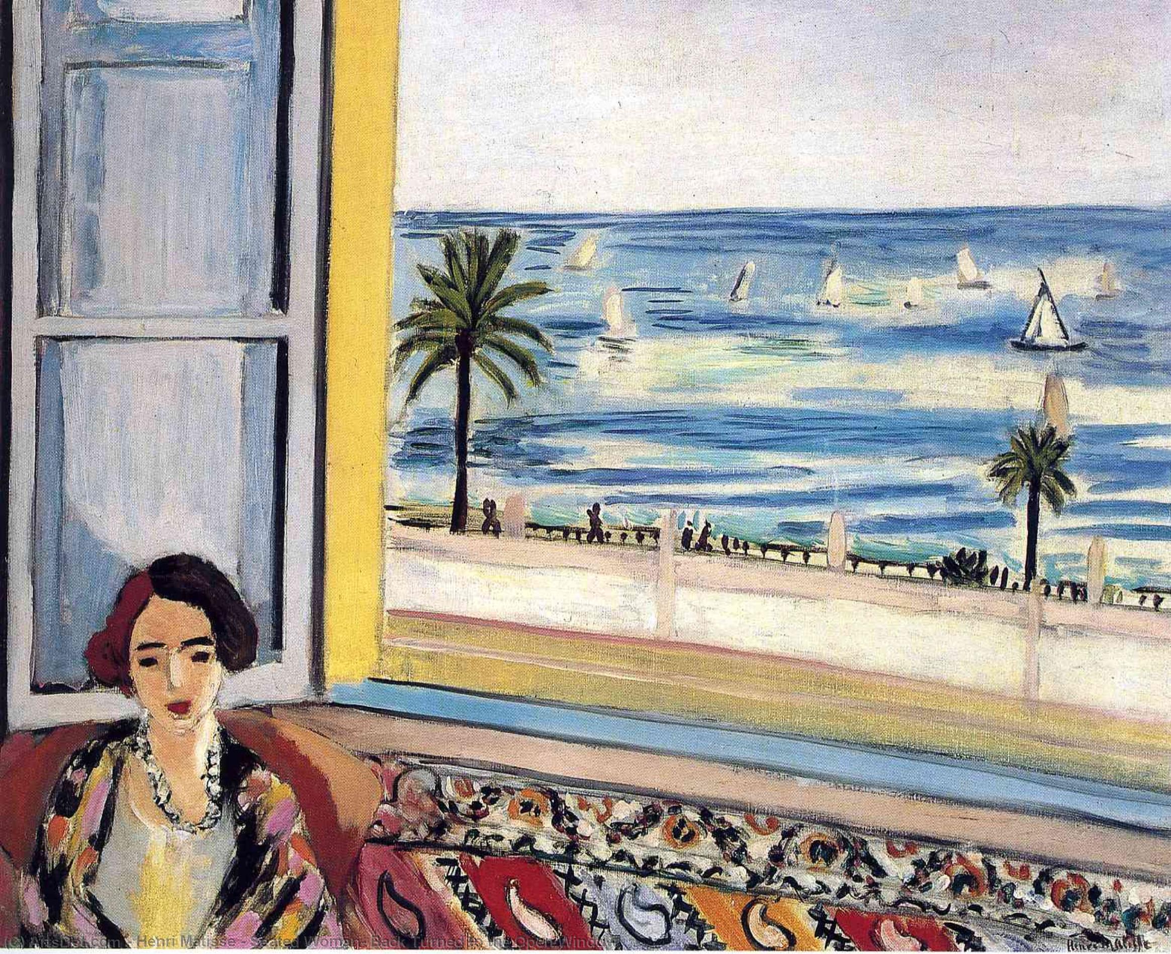 Mulher Sentada, De Frente Para A Janela Aberta — Henri Matisse