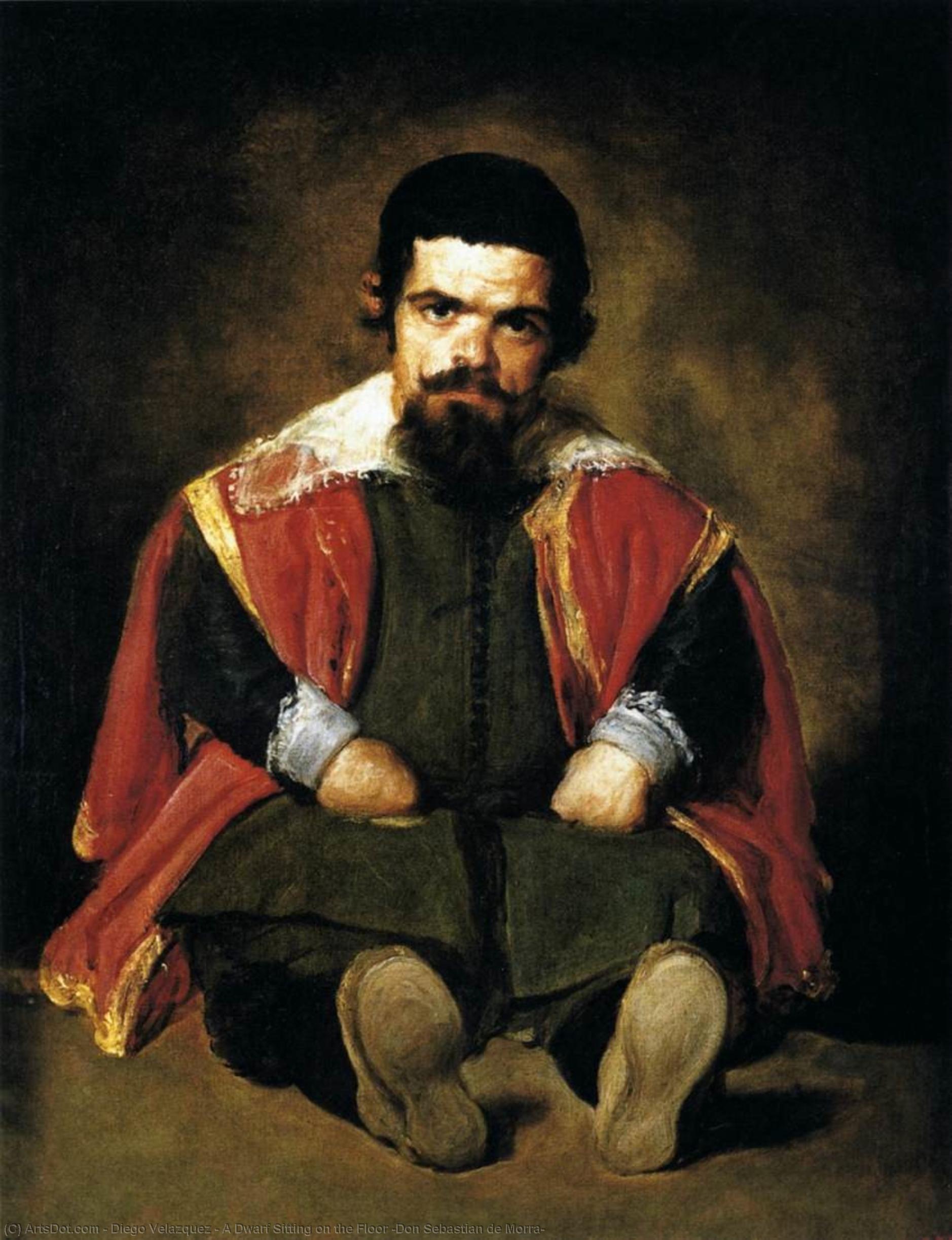 A Dwarf Sitting On The Floor (don Sebastián De Morra) — Diego Velázquez