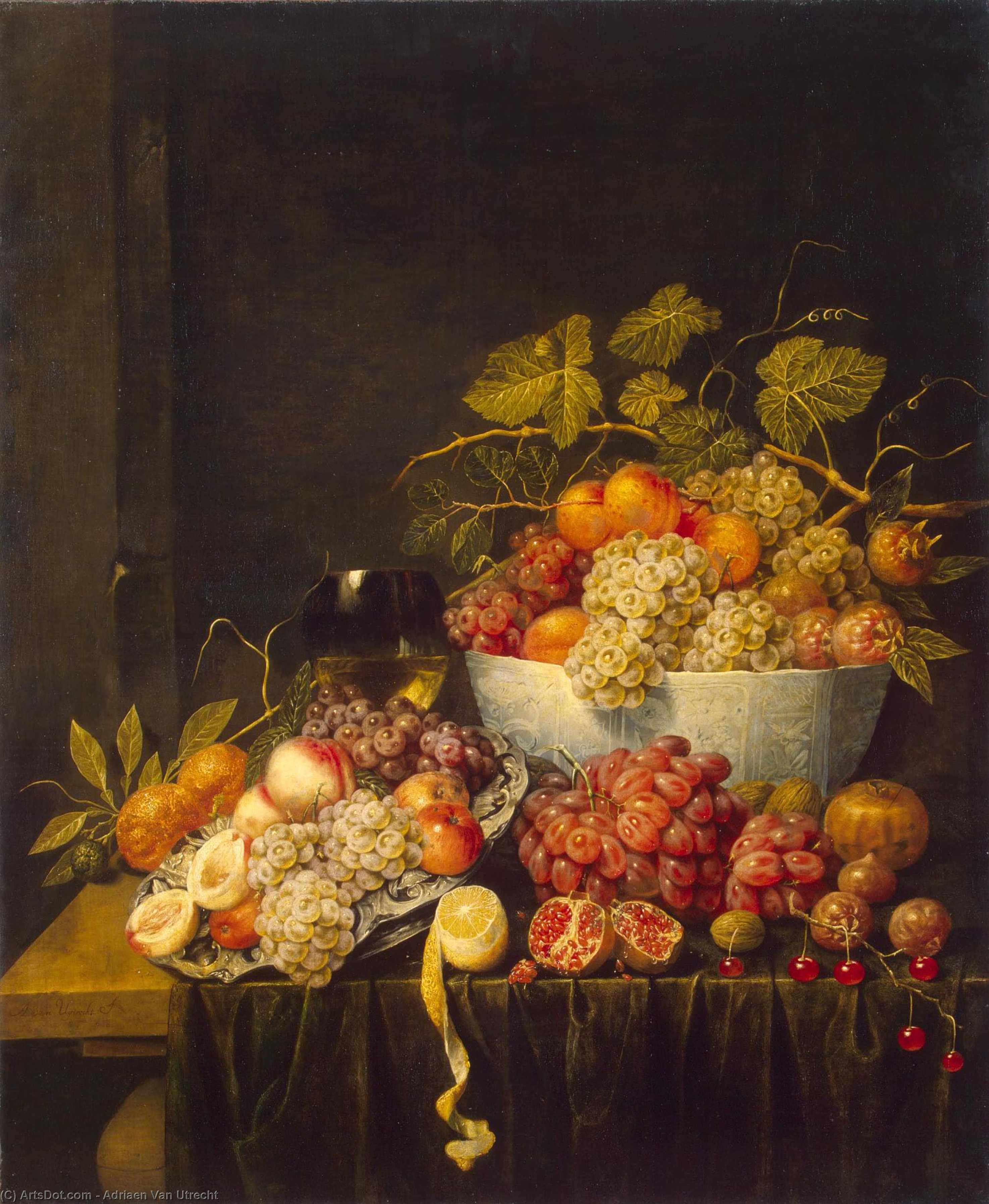 Still-life With Grapes — Adrijen Van Utreht