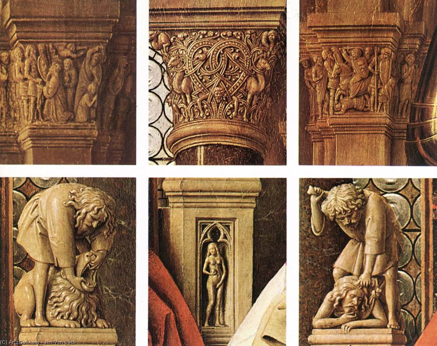 Jomfru Maria Med Canon Joris Van Der Paele (detalje) — Jan Van Eyck