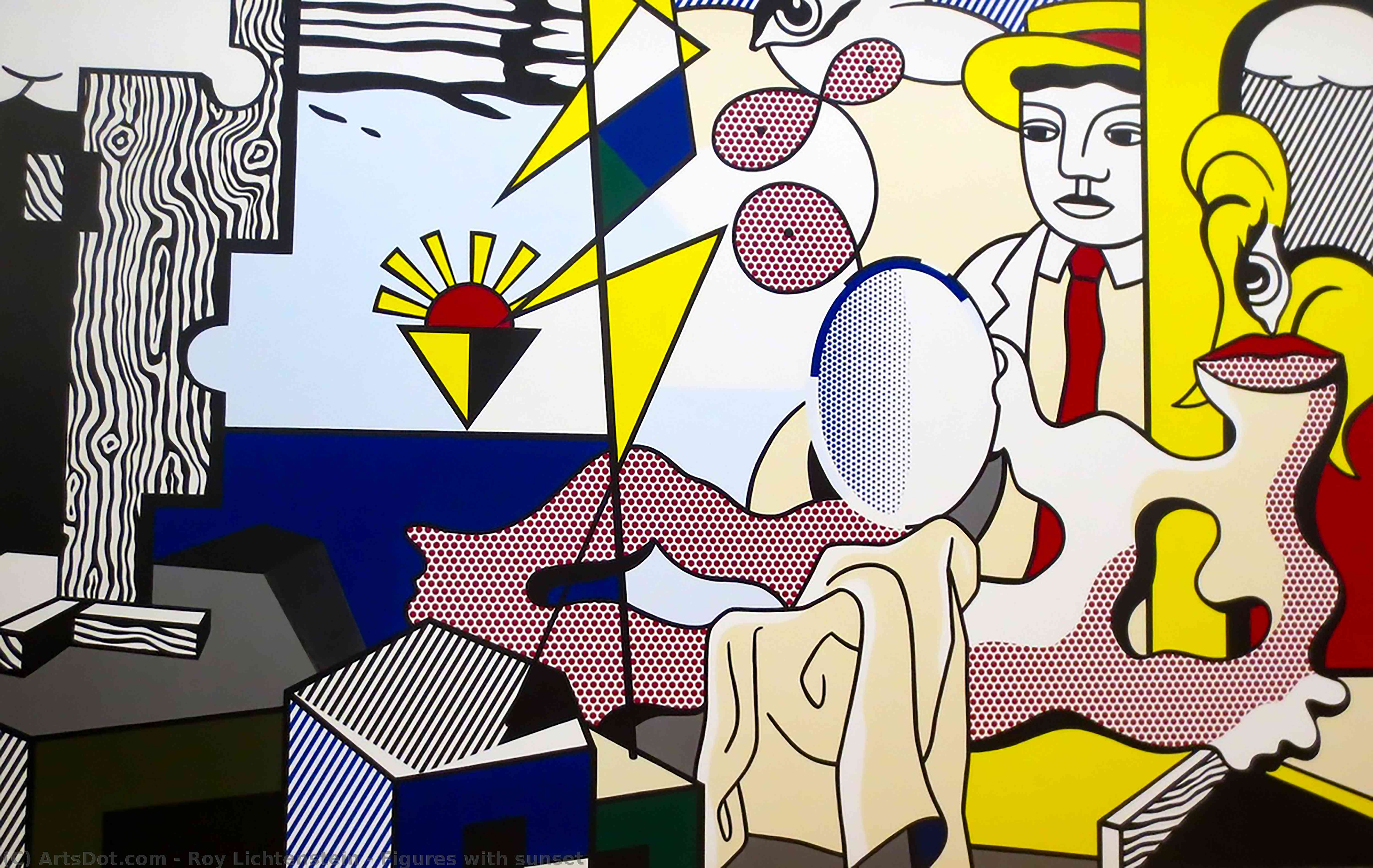 Figures With Sunset — Roy Lichtenstein