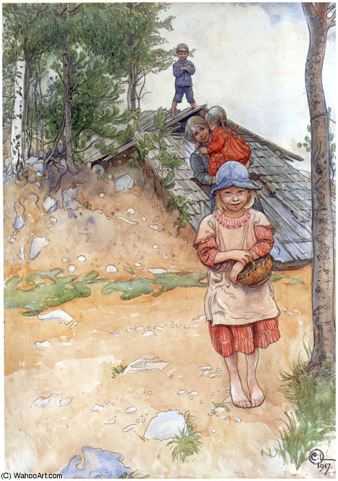 Cerca De La Bodega — Carl Larsson