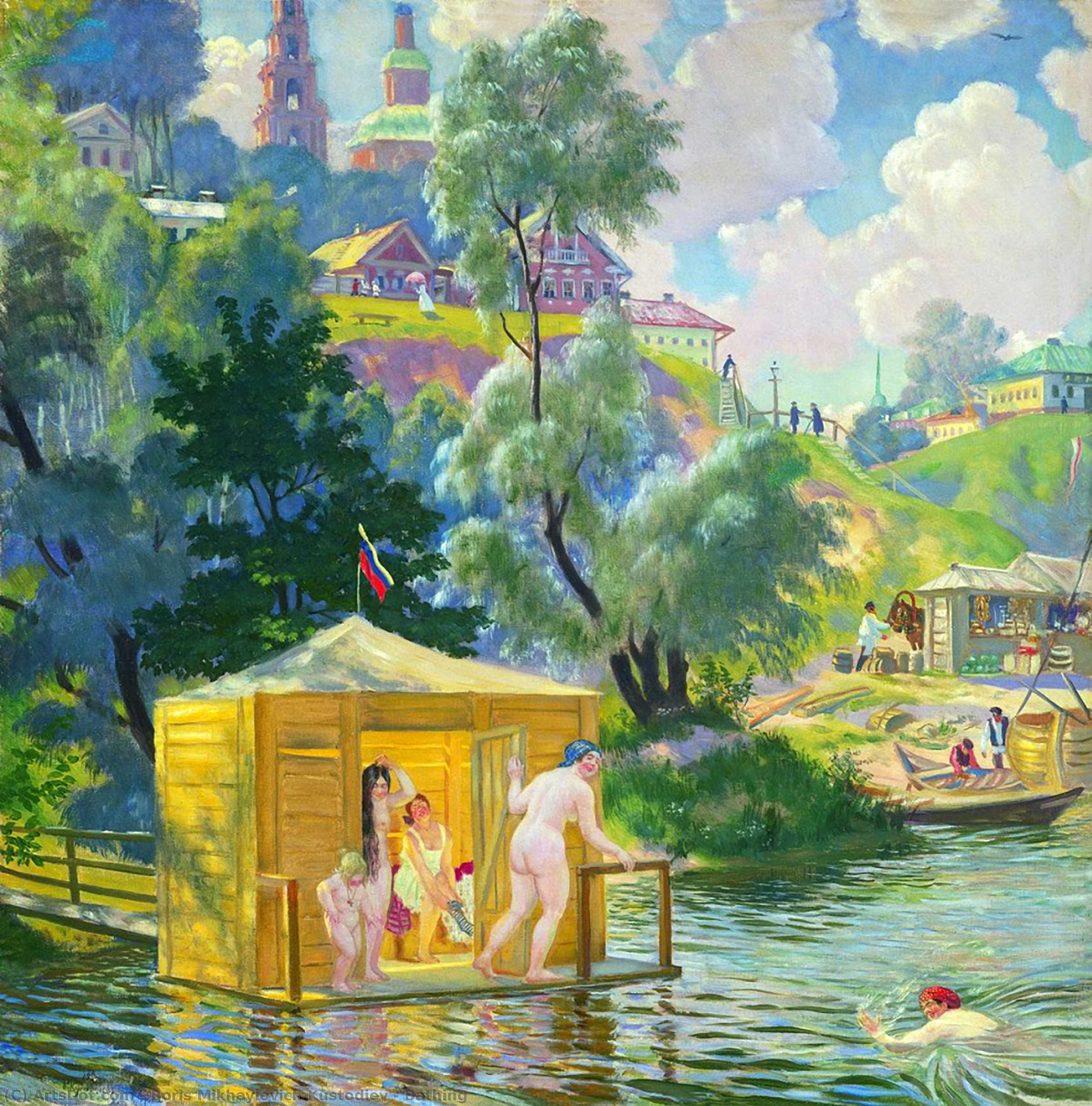 Bathing — Борис Кустодьев