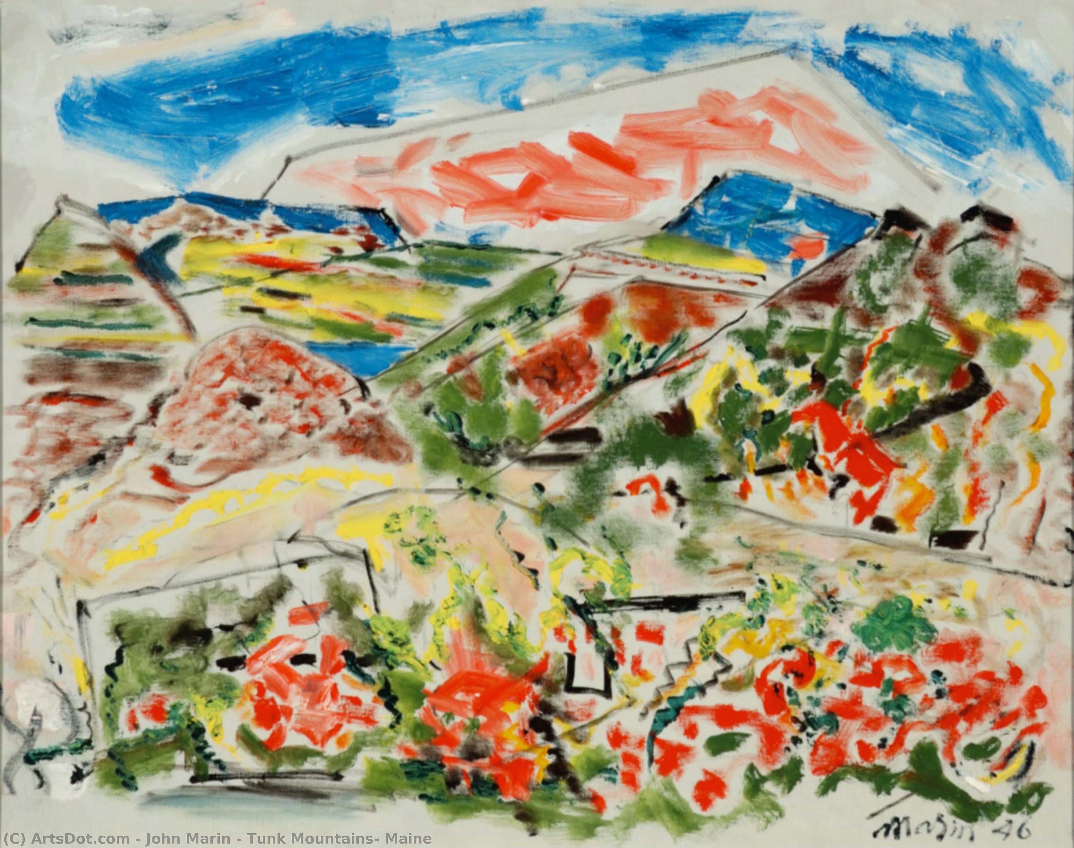 Tunk Mountains, Maine — John Marin