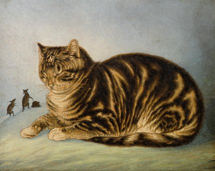 Puss Napping — George Baxter