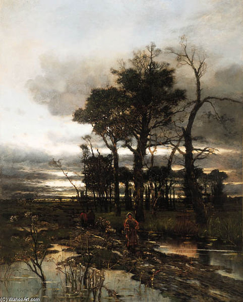 An Evening Landscape, Norfolk - — Karl Heffner