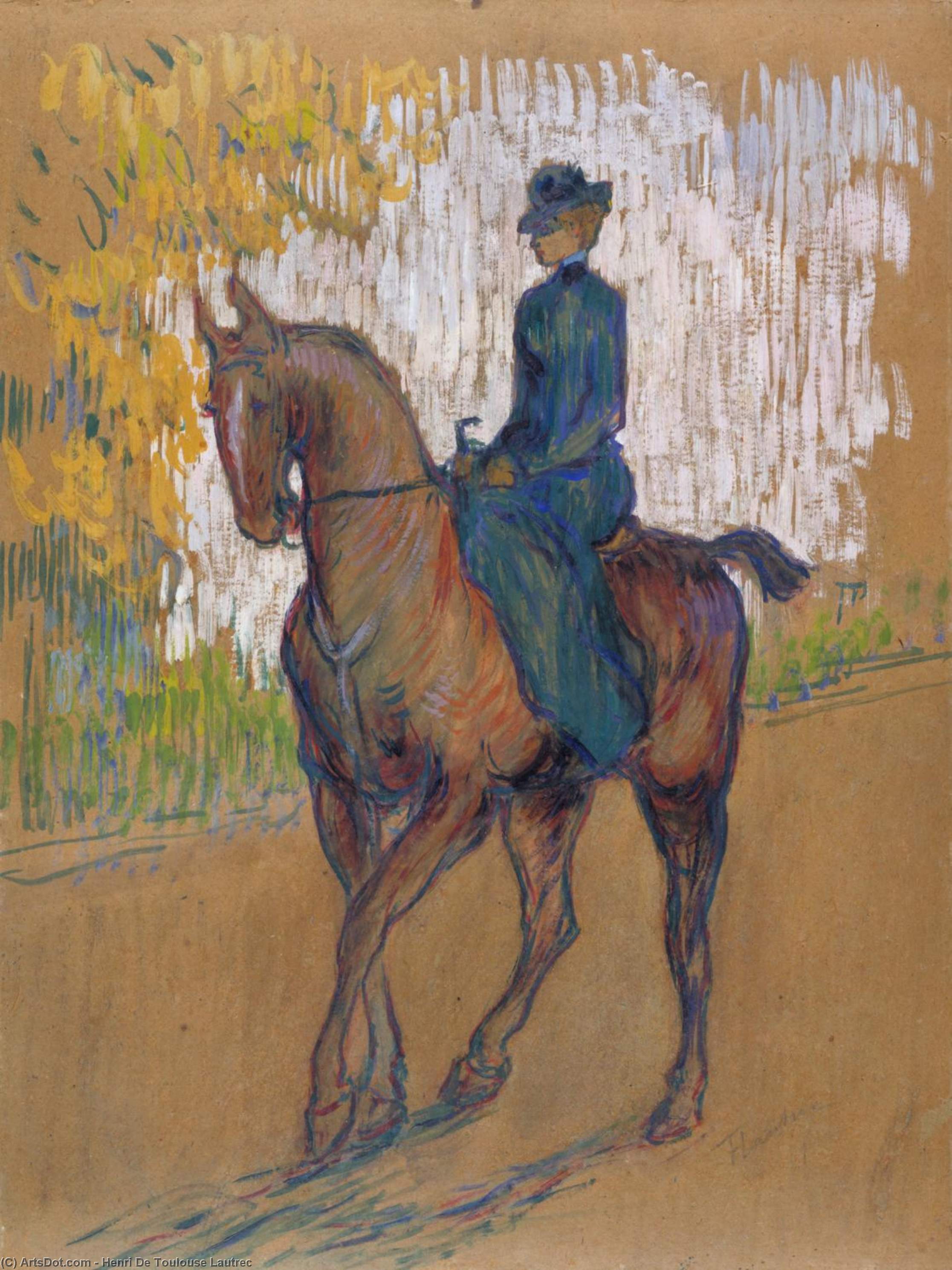 comte henri marie raymond de toulouse-lautrec-monfa - Side-Saddle