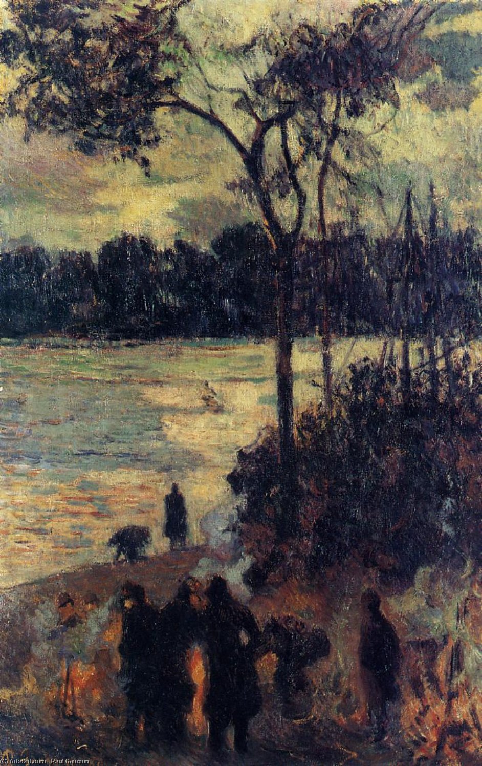 Eld Vid Vattnet — Paul Gauguin