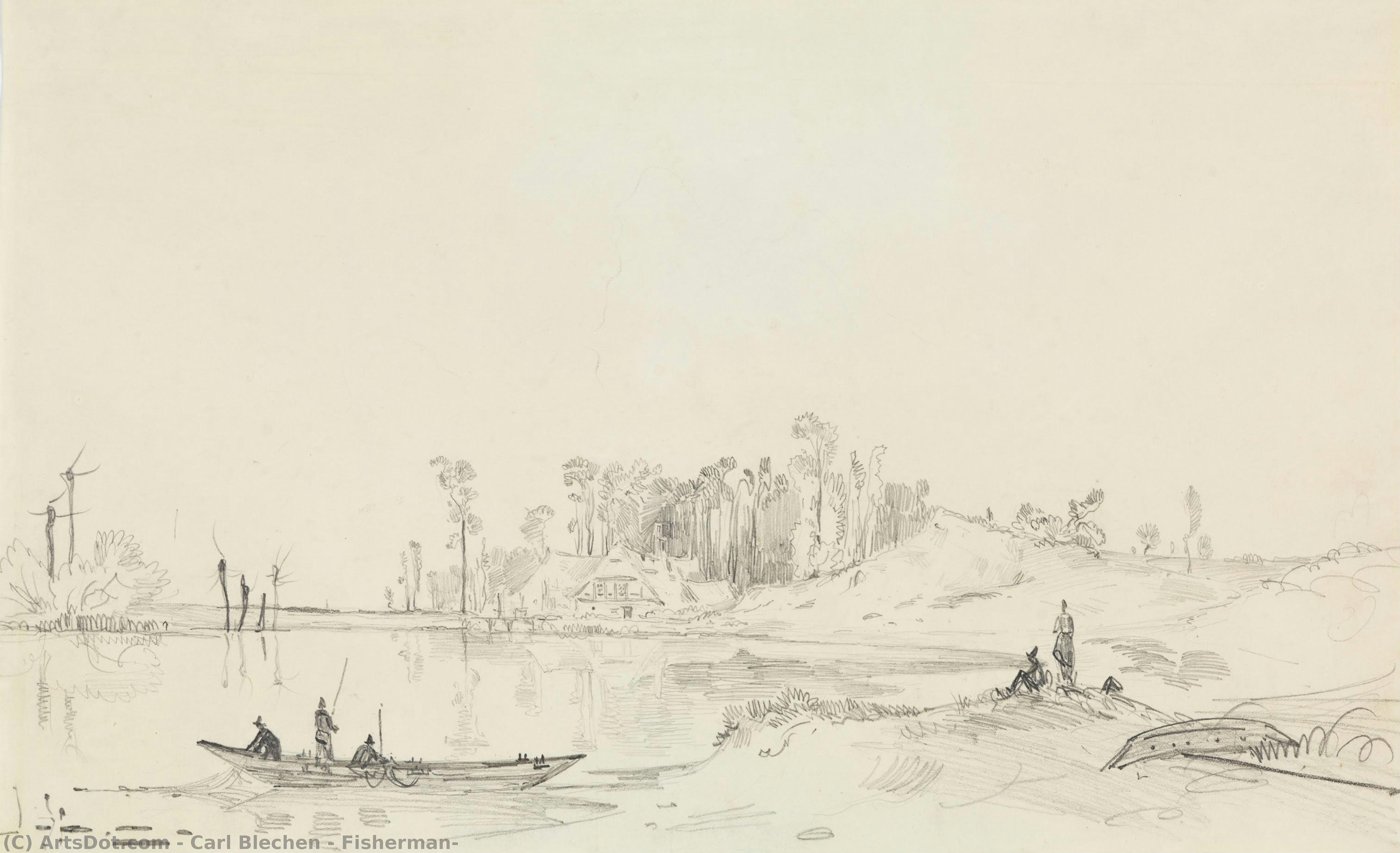 Fisherman — Carl Blechen