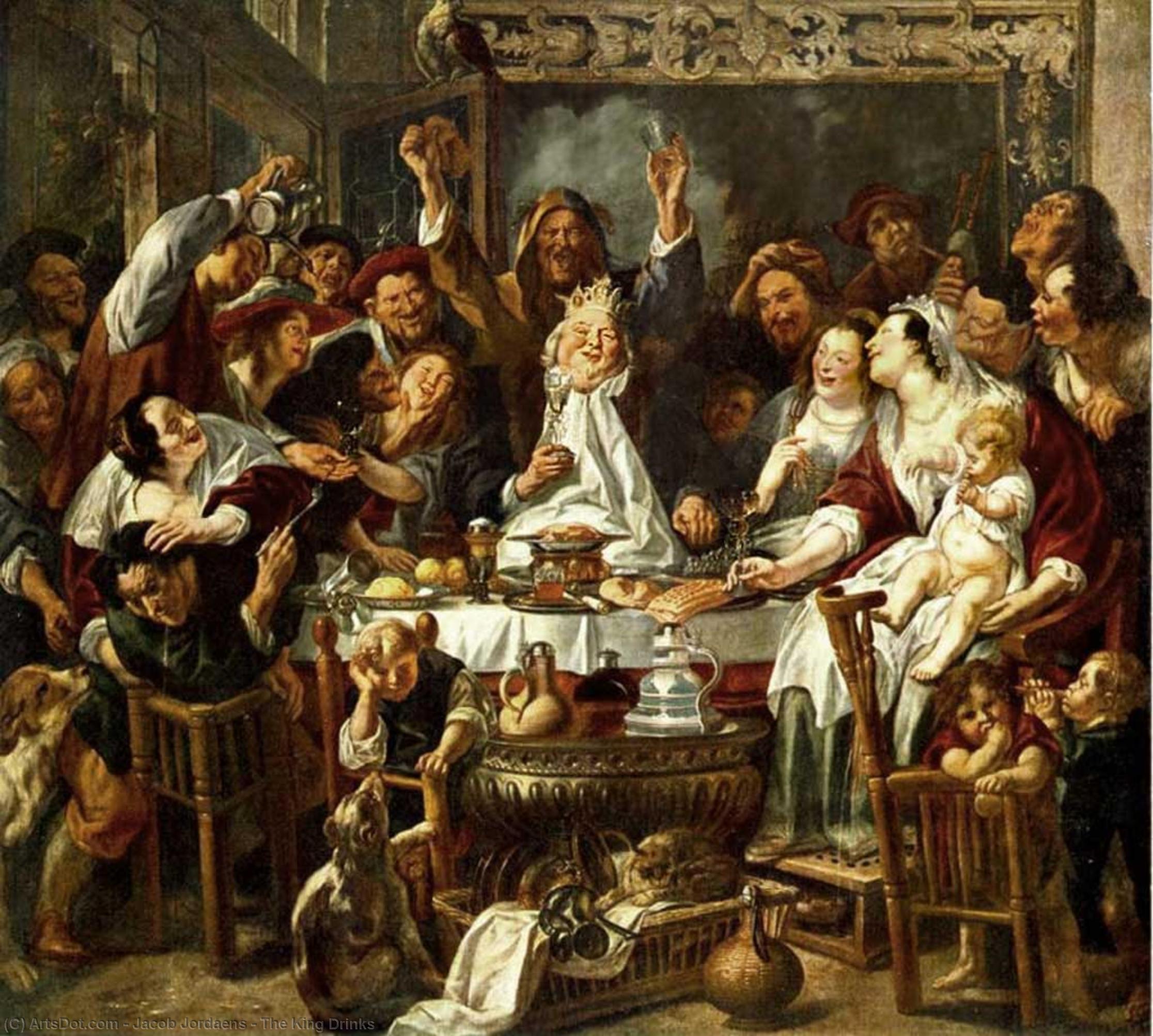 Jacob Jordaens - The King Drinks