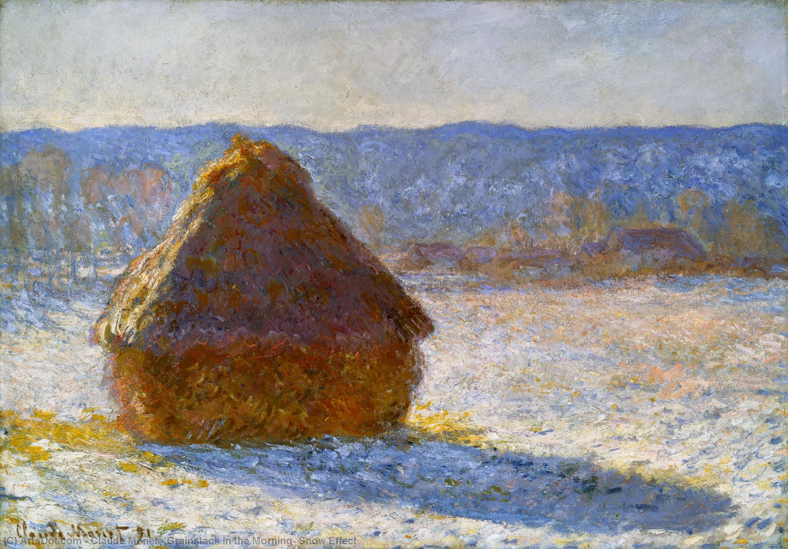 Claude Monet - Havstack i Morgon, Snöeffekt