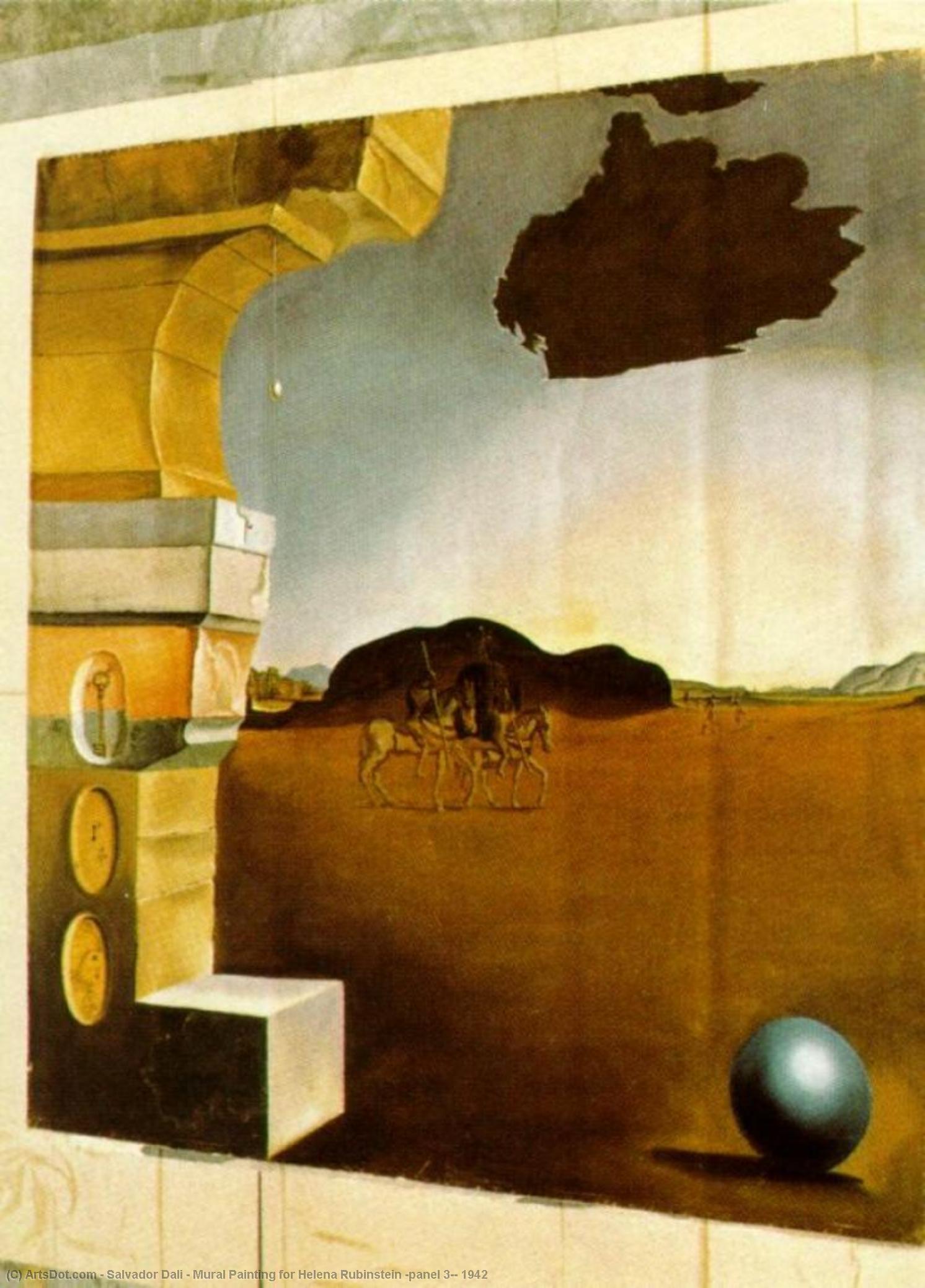 Salvador Dalí - Mural Painting for Helena Rubinstein (panel 3), 1942