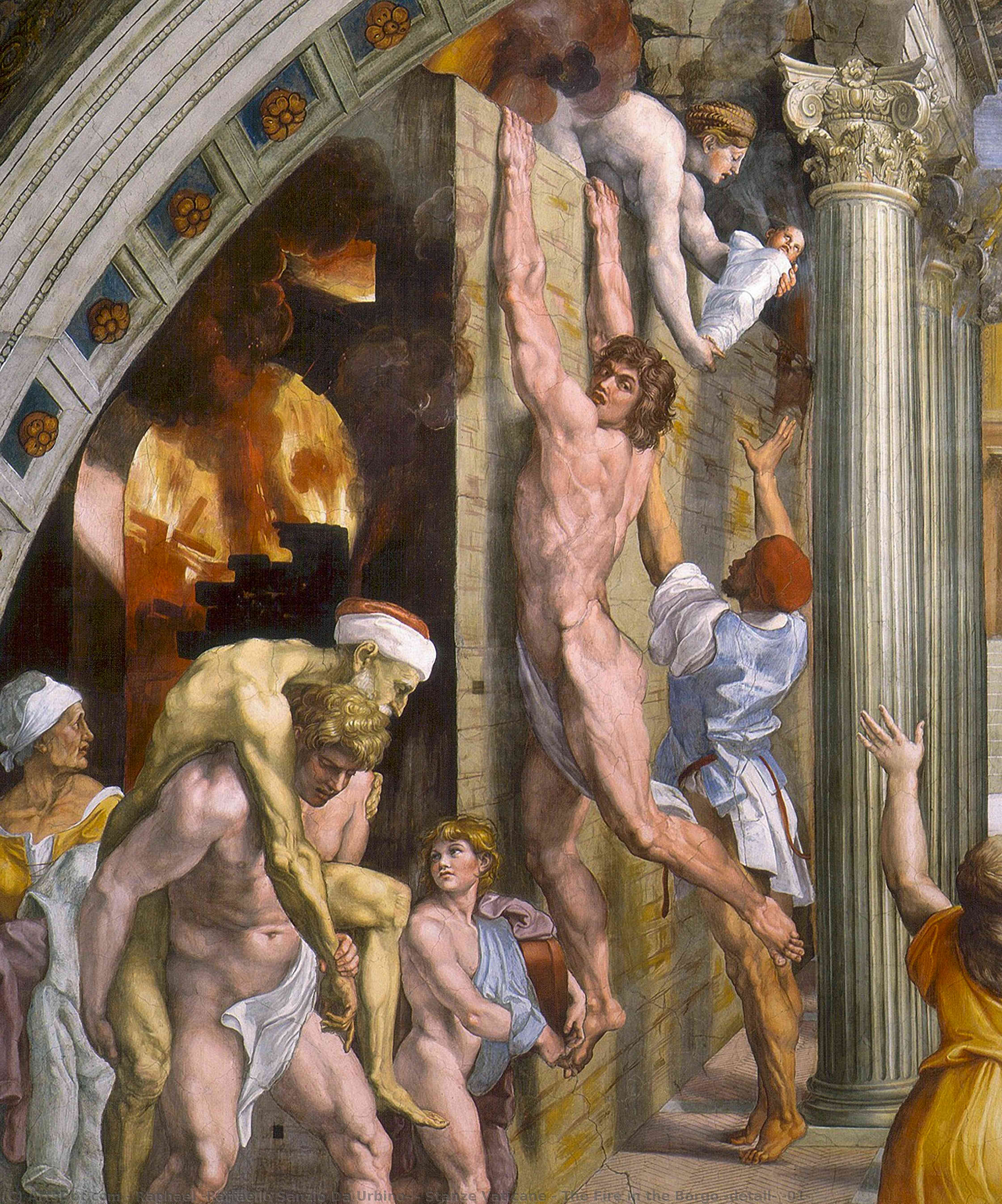 Rafael - Stanze Vaticane - Pogled prema Plamenima
