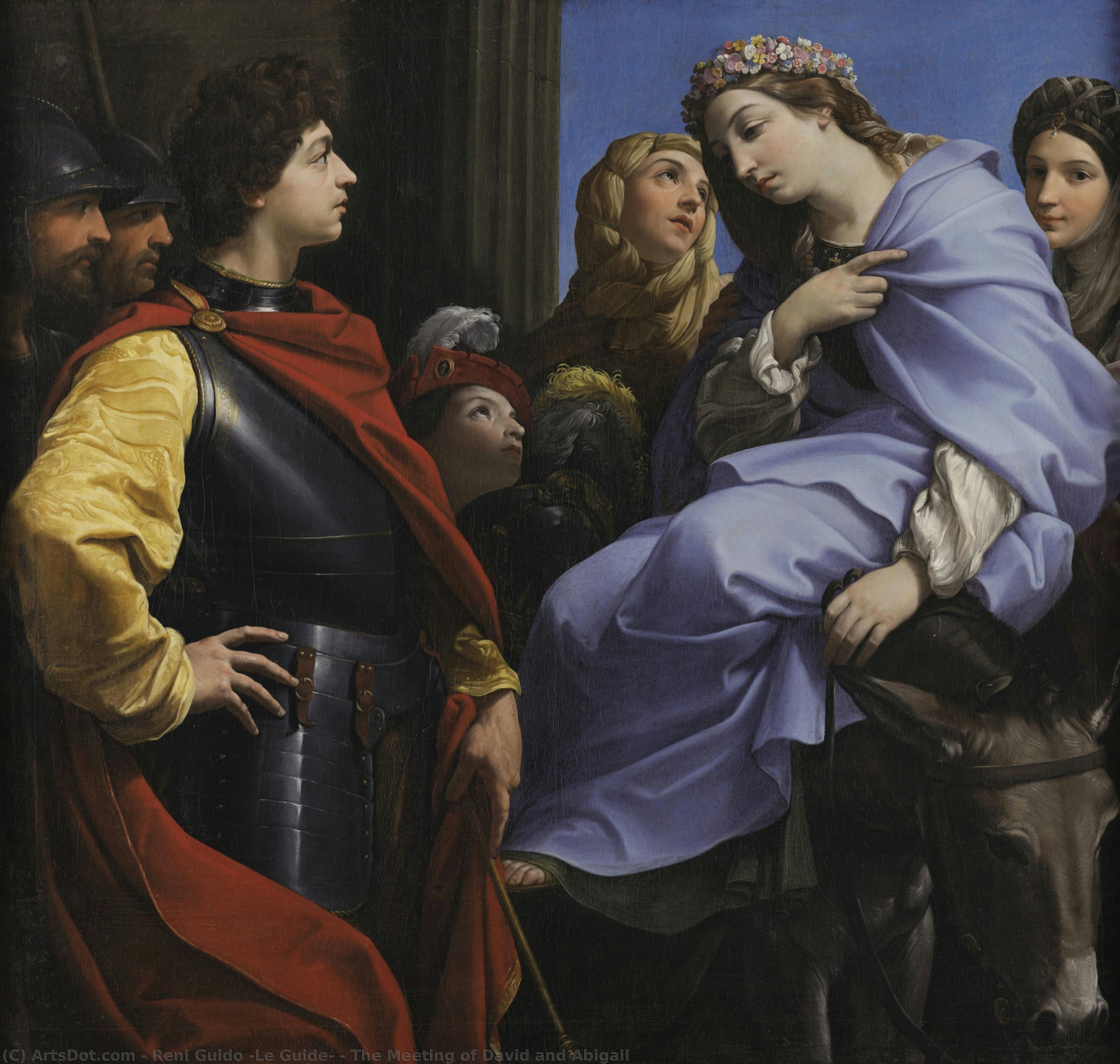 The Meeting Of David And Abigail — Reni Guido (le Guide), Acrylic, Baroque Classicism