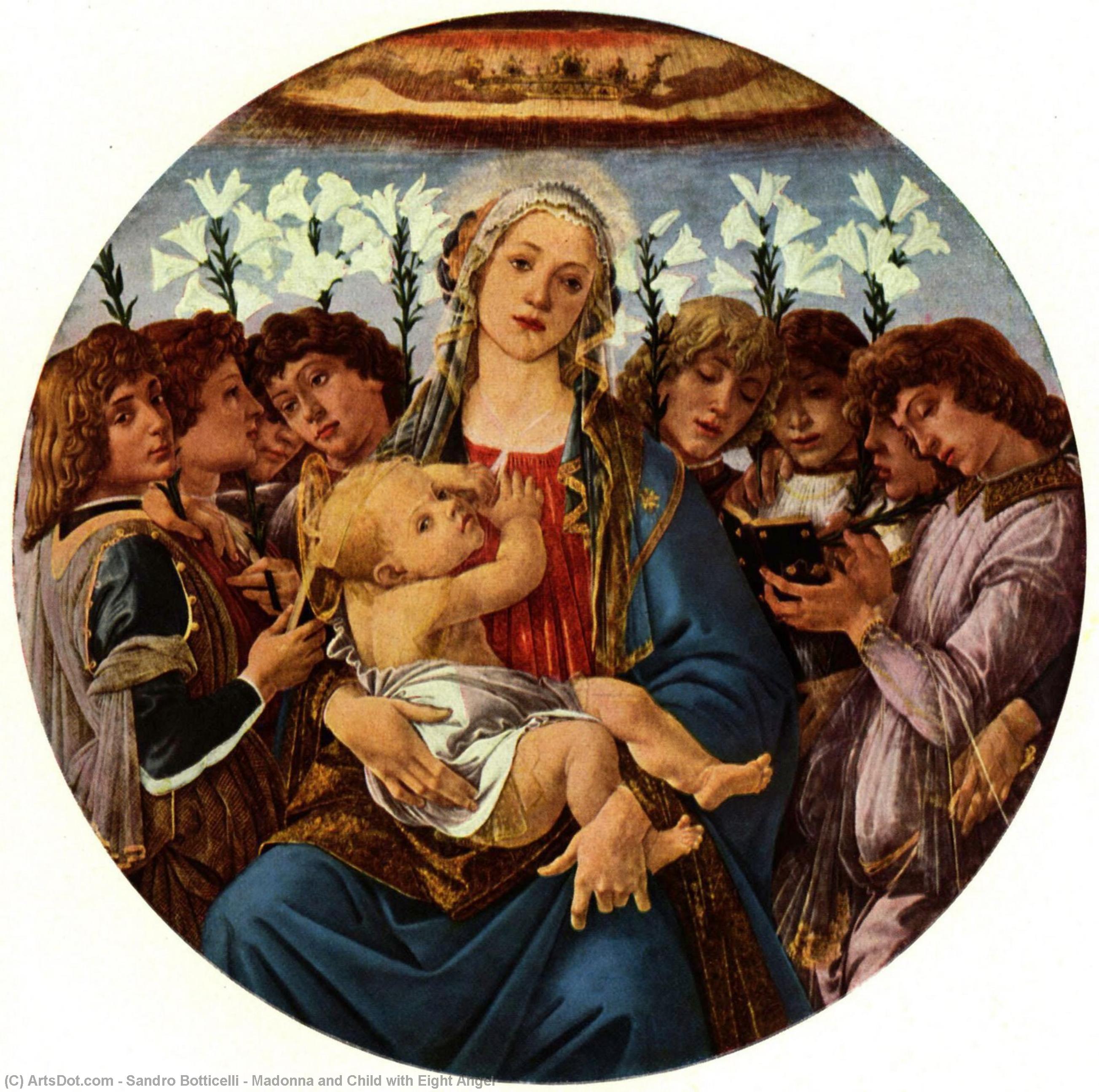 Боттичелли - Madonna and Child with Eight Angel