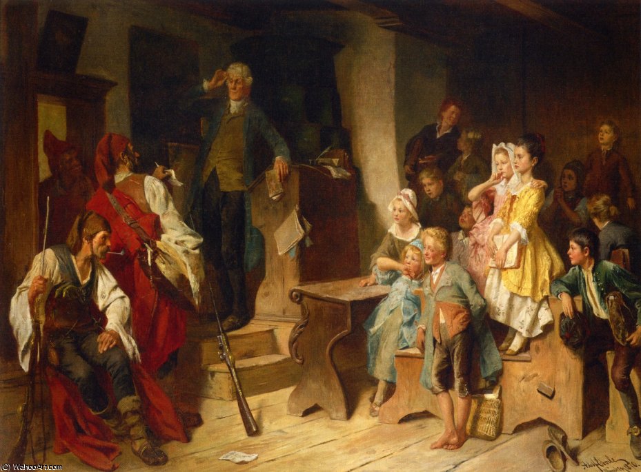 The Interrupted Lesson — Adolf Eberle