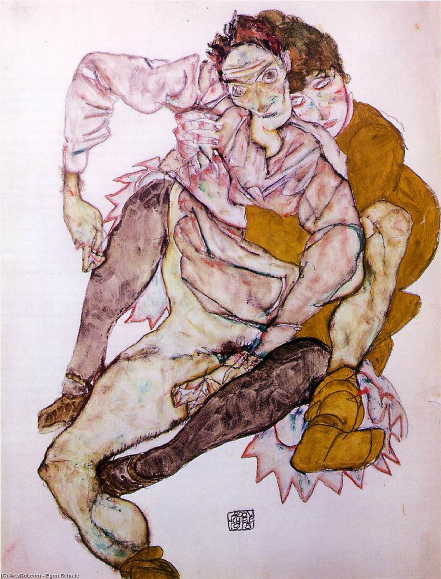 Gezellige Koppel (egon En Edith Schiele) — Egon Schiele