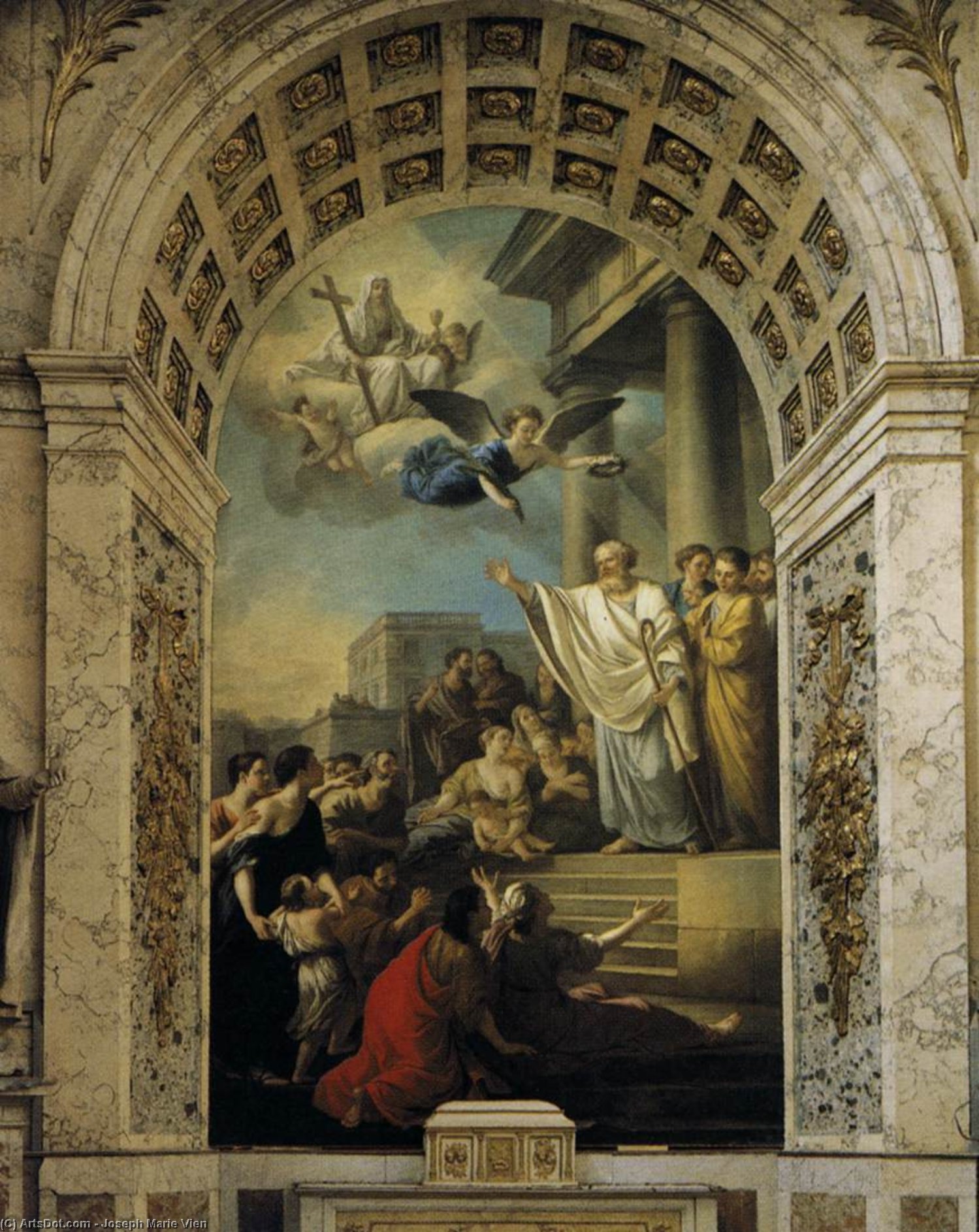 Joseph-Marie Vien - St Denis Preaching in Gaul