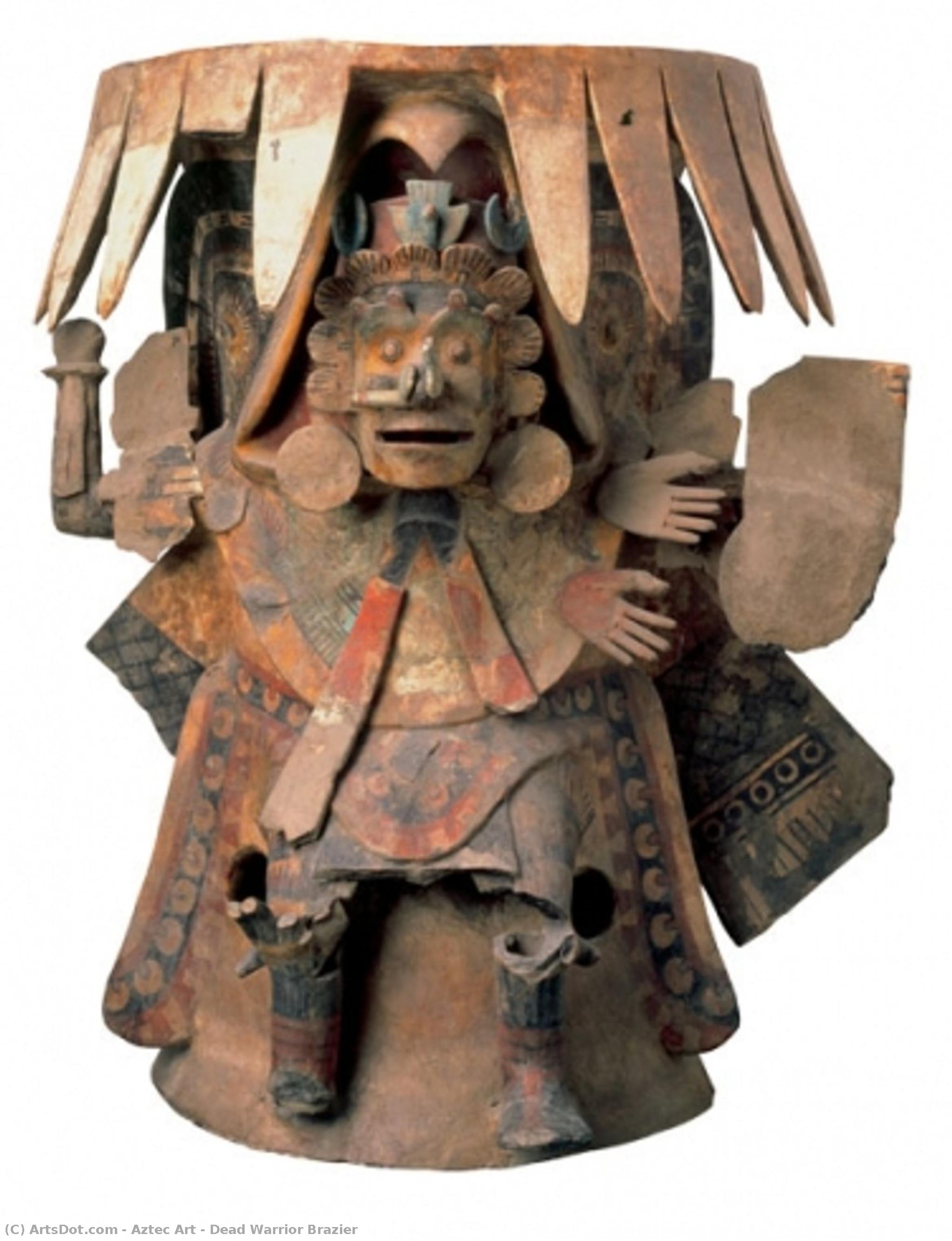 Dead Warrior Brazier — Impero Azteco
