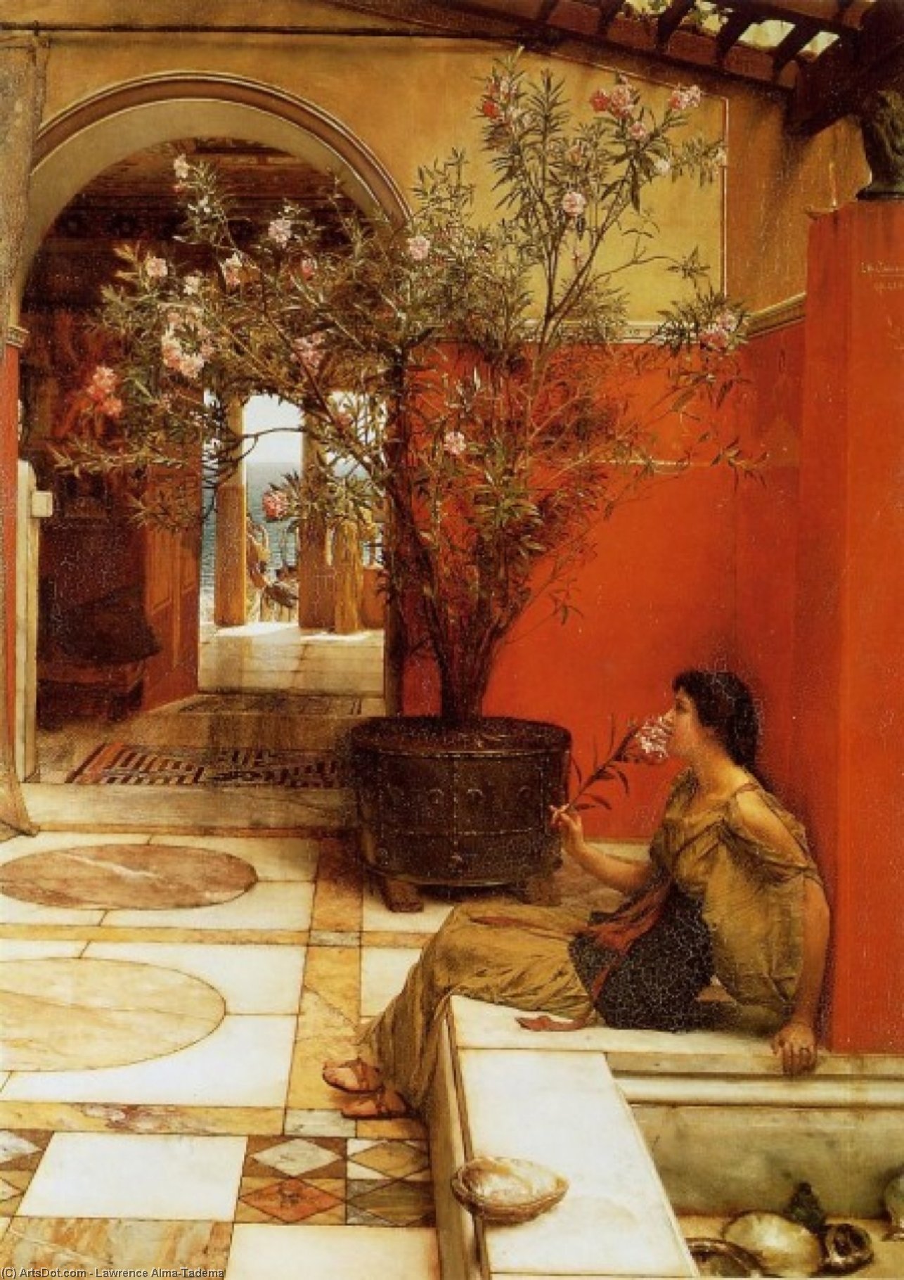 lourens alma tadema - An Oleander