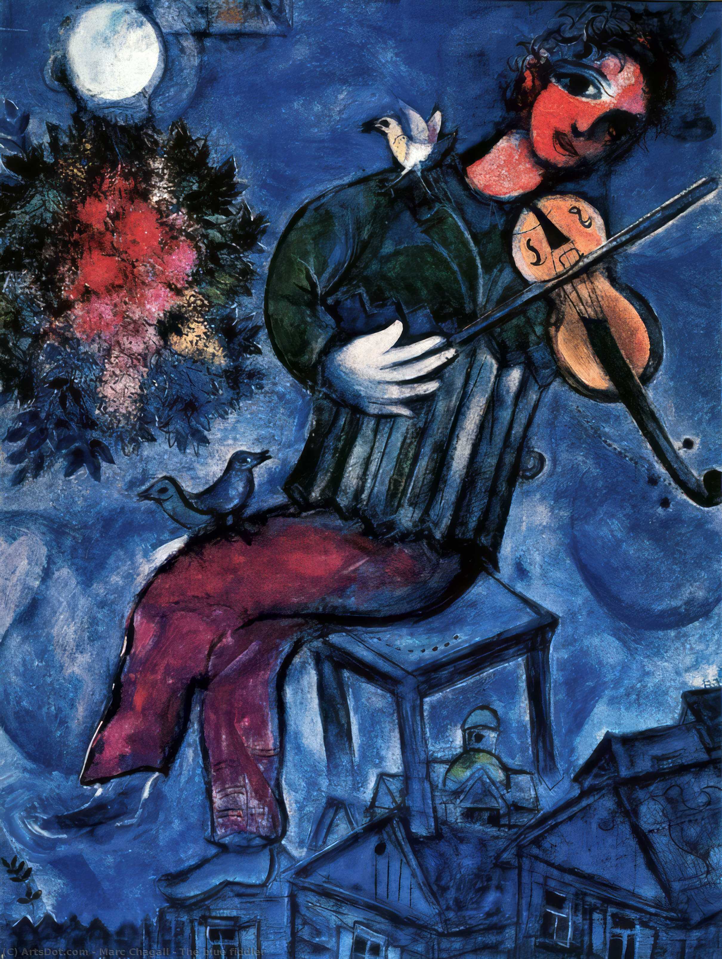 The Blue Fiddler — Marc Chagall
