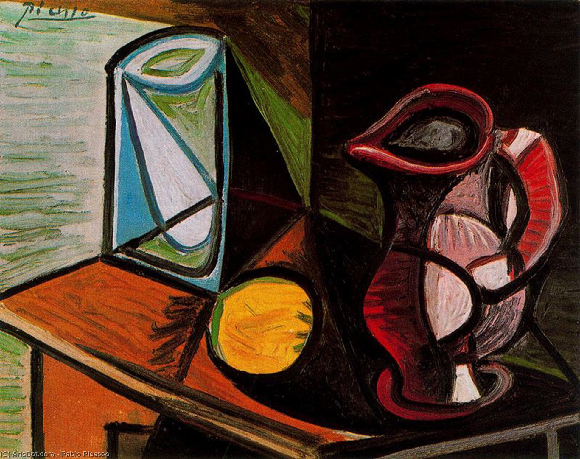 Pablo Picasso - Vidro e jarra