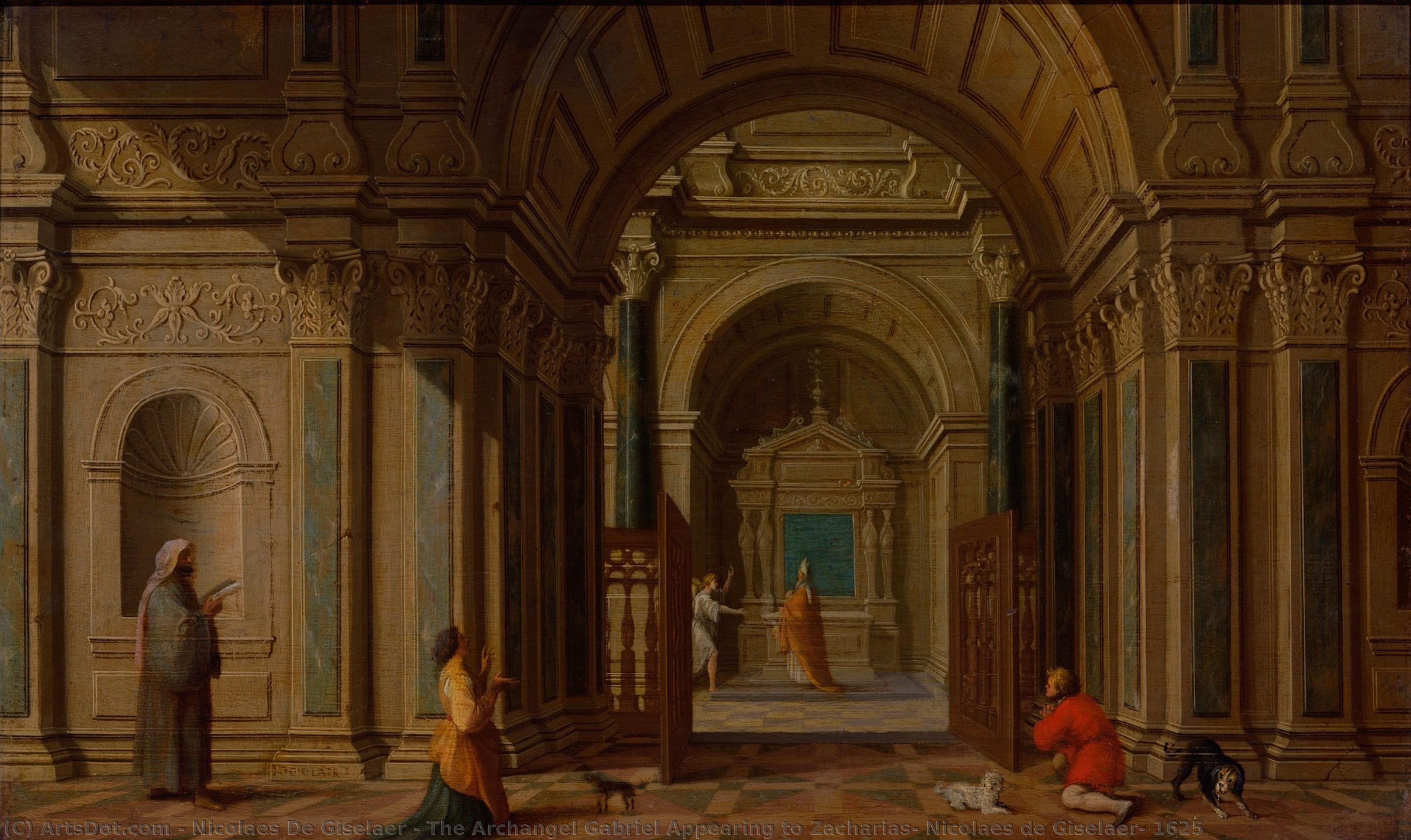Nicolaes De Geijselers, Nicolaes De Geyselers, Nicolaas De Gijselaer, Nicolaas De Gijzelaer, Nicolaes De Gyselaer, Nicolaas De Gyzelaer, Nicolaes De G - The Archangel Gabriel Appearing to Zacharias, Nicolaes de Giselaer, 1625