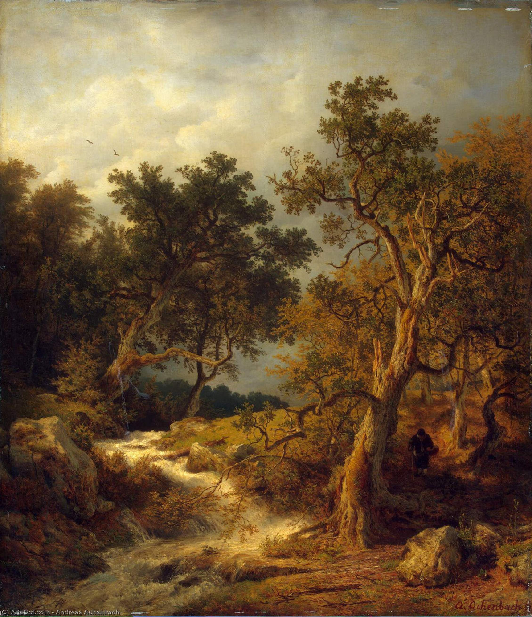 Landscape With A Stream — Андреас Ахенбах