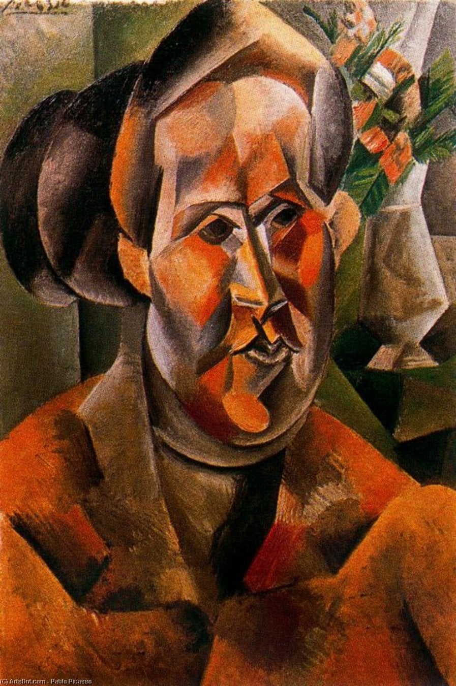 Pablo Picasso - Busto de mujer con ramo de flores (Fernande)