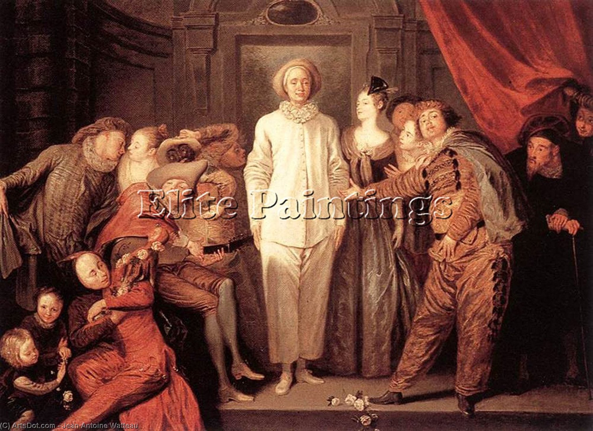 Die Italienischen Komödianten — Jean-antoine Watteau