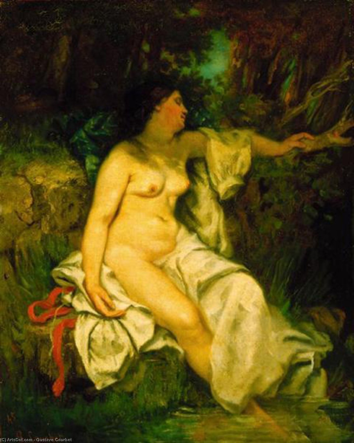 Bather Sleeping By A Brook — Gustave Courbet