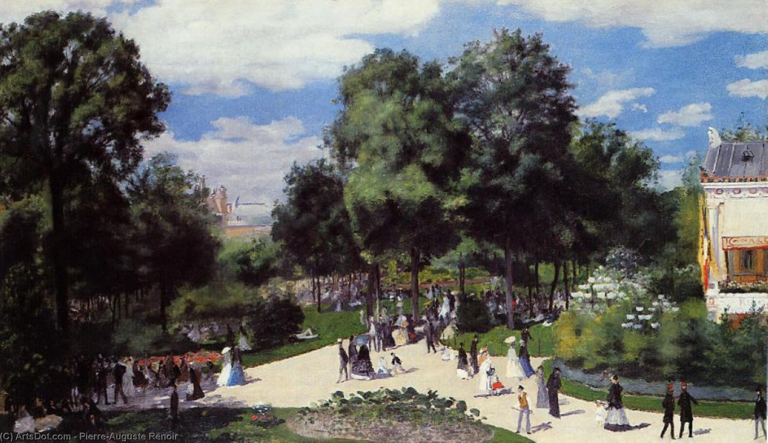Les Champs-élysées Pendant Le Salon De Paris De 1867 — Pierre-auguste Renoir